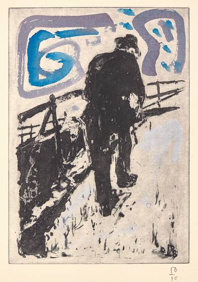 Man Walking Up A Snowy Slope