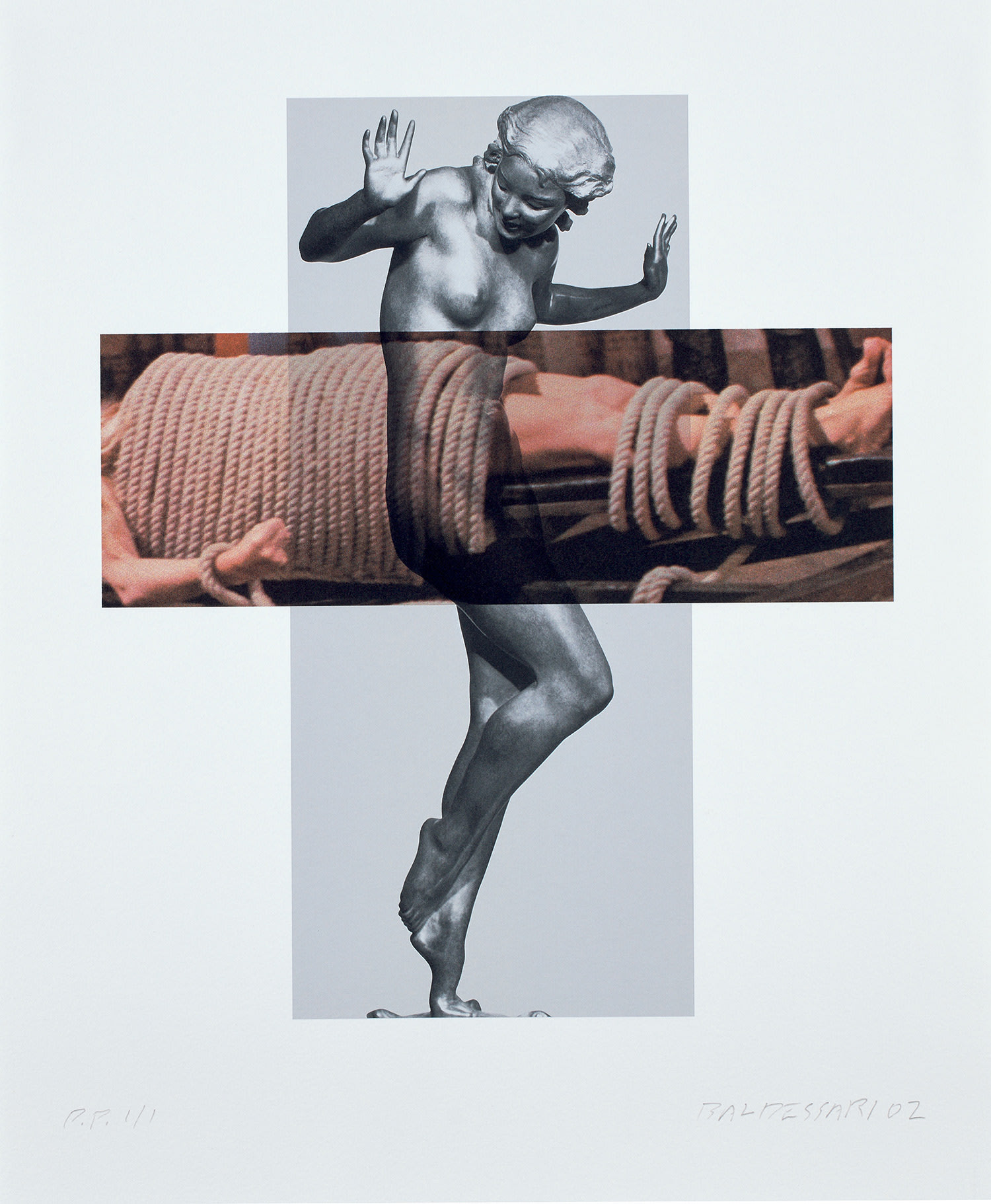 John Baldessari — Statue/Bound Person, from The Intersection Series (H. 128)