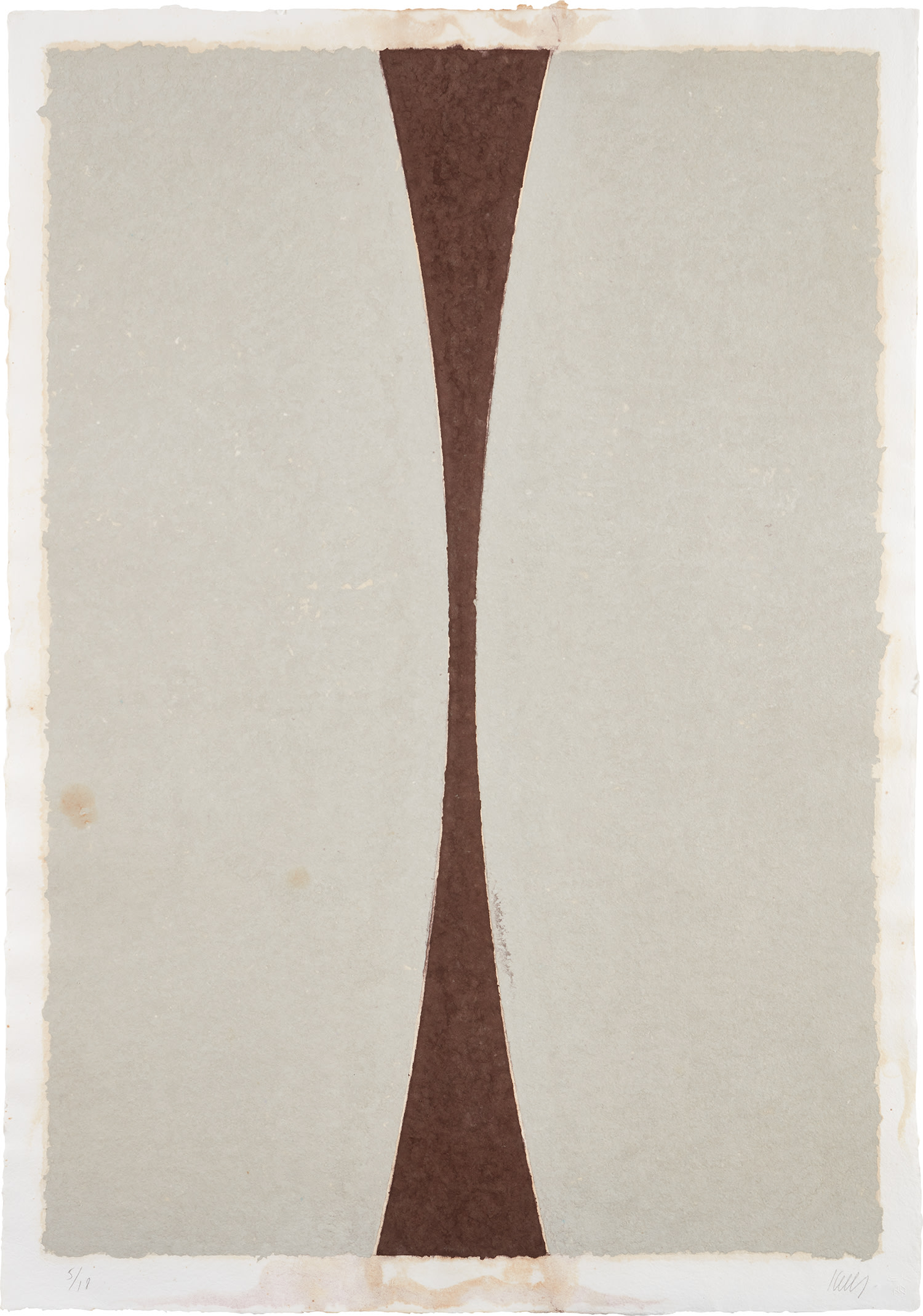 Ellsworth Kelly — Colored Paper Image XI (Gray Curves with Brown), from Colored Paper Images (T. 307, A. 151)