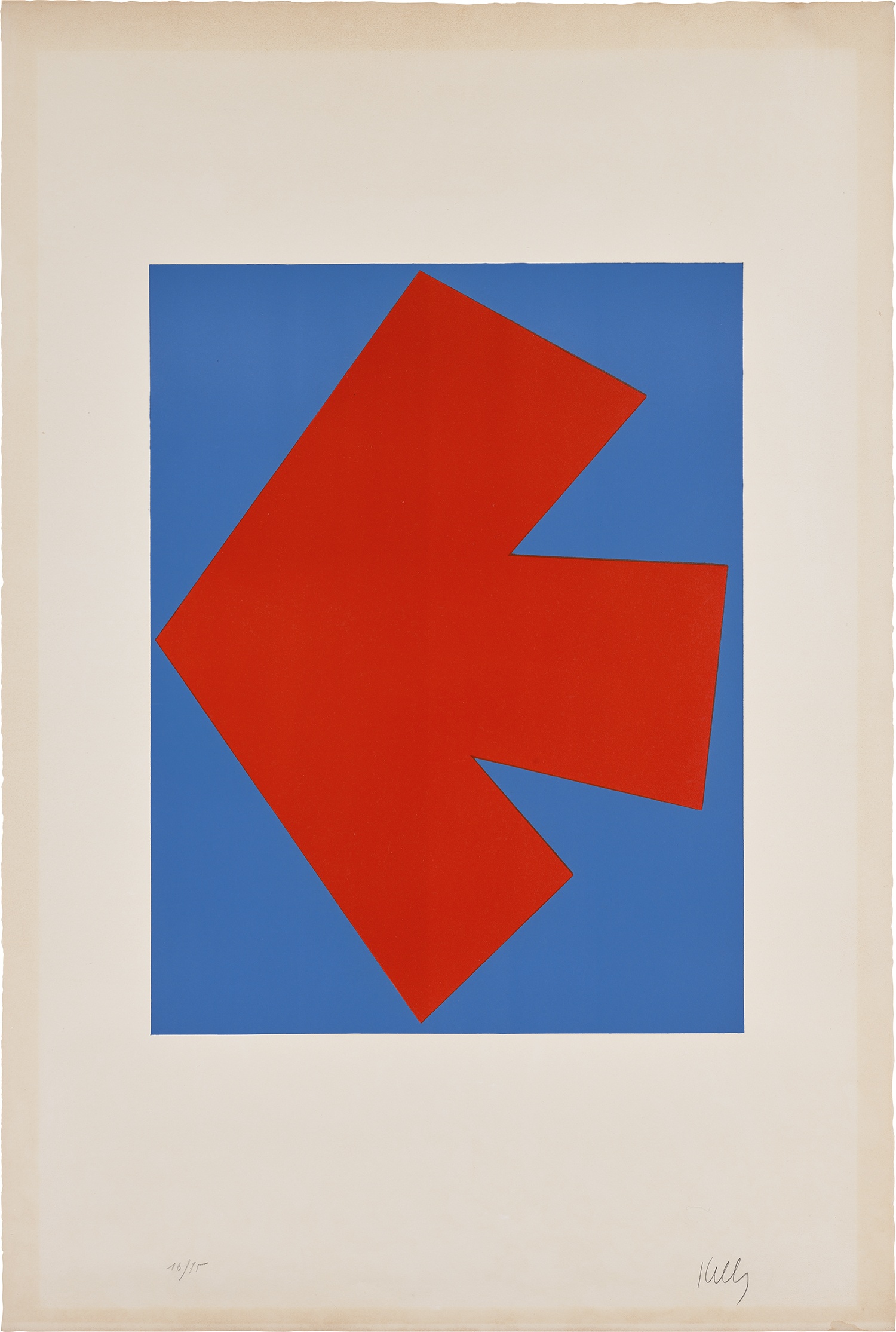 Ellsworth Kelly — Orange over Blue (Orange sur Bleu), from Suite of Twenty-Seven Color Lithographs (A. 28)