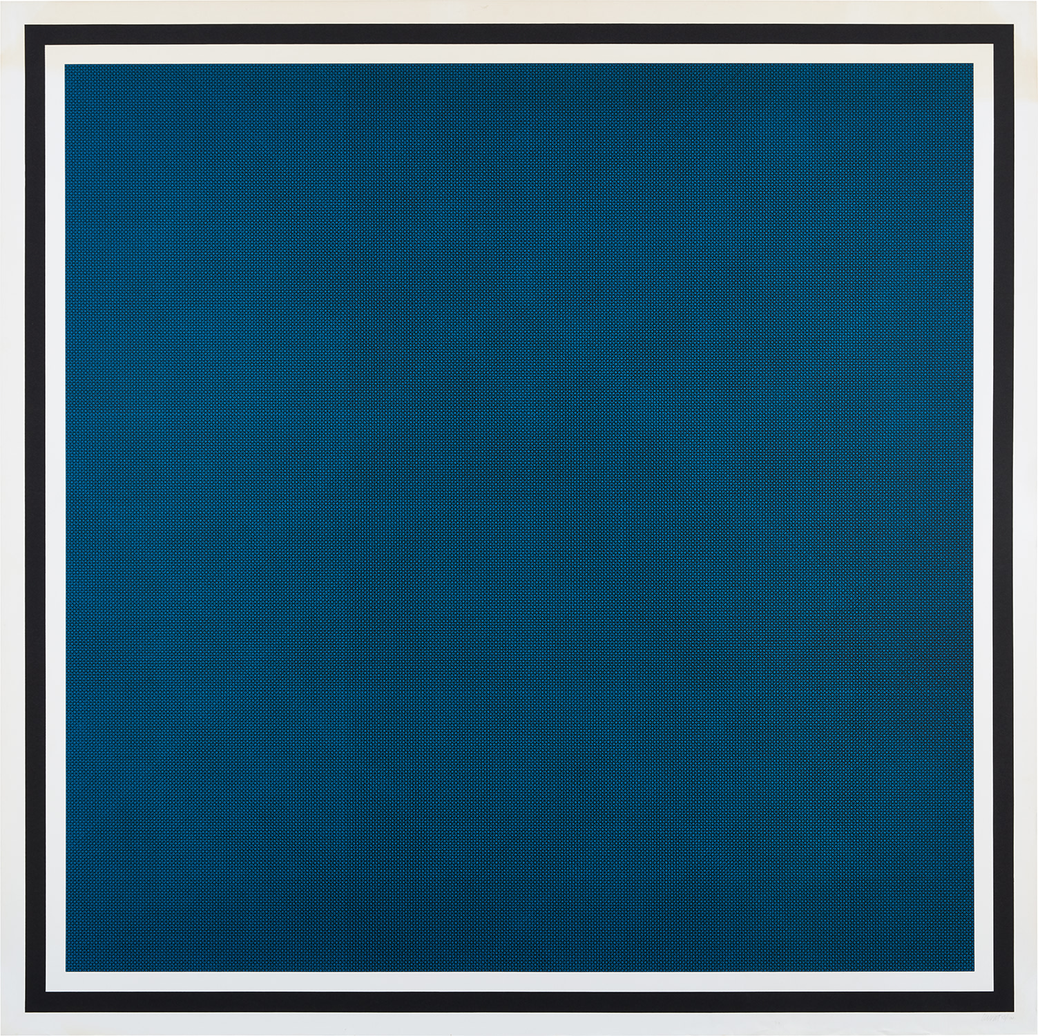 Sol LeWitt — Colors with Lines in Four Directions, Within a Black Border (Blue), from Four x Four x Four (K. 1990.09)