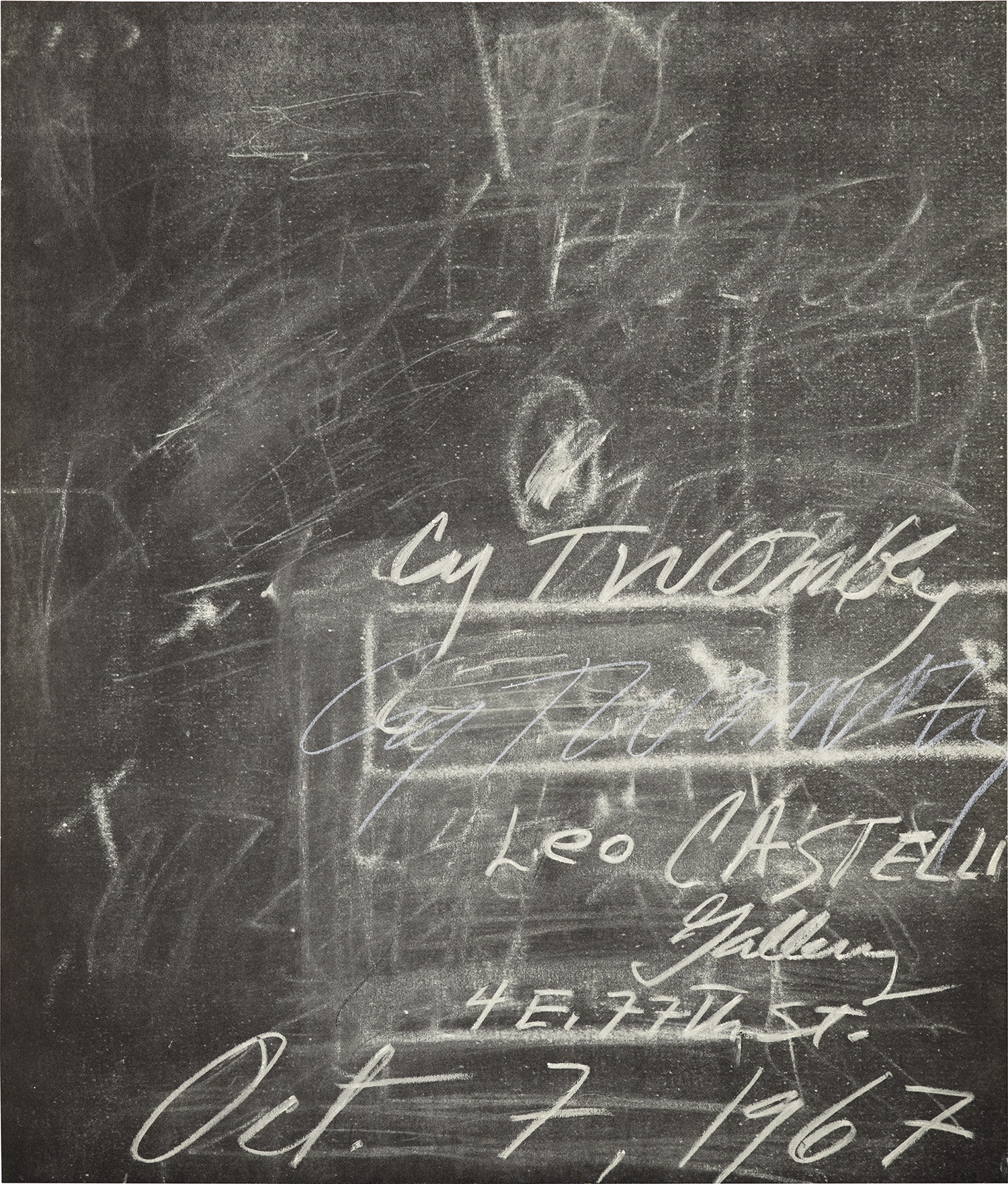 Cy Twombly — Leo Castelli Gallery exhibition poster