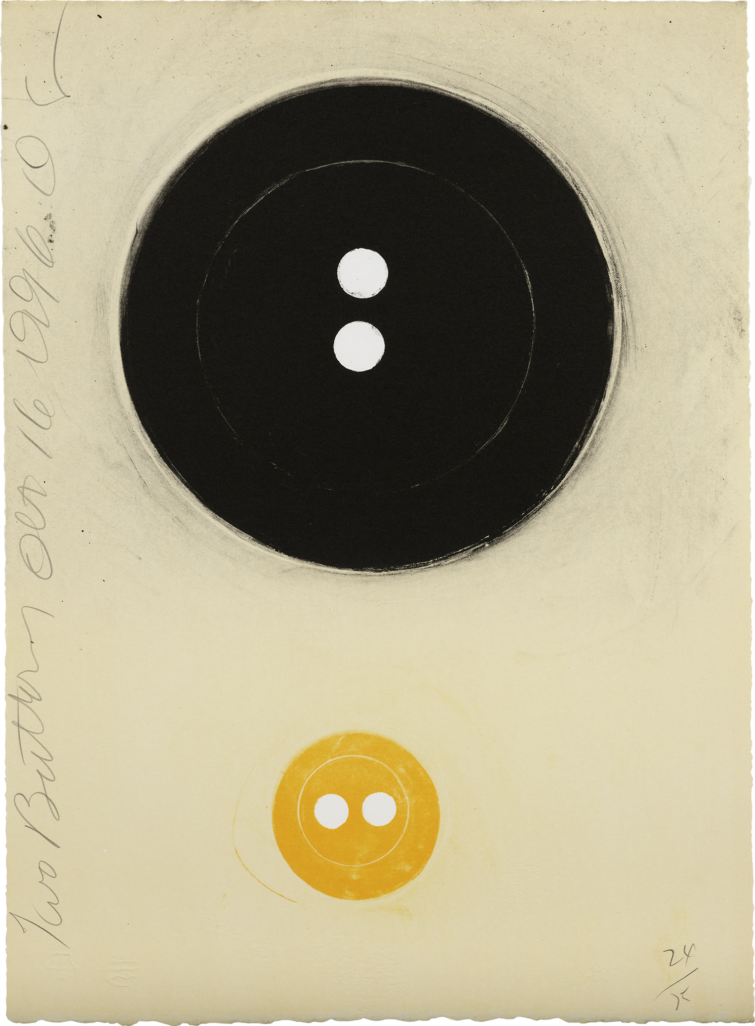 Donald Sultan — Two Buttons, Oct 16 1996 (T. 96-356)