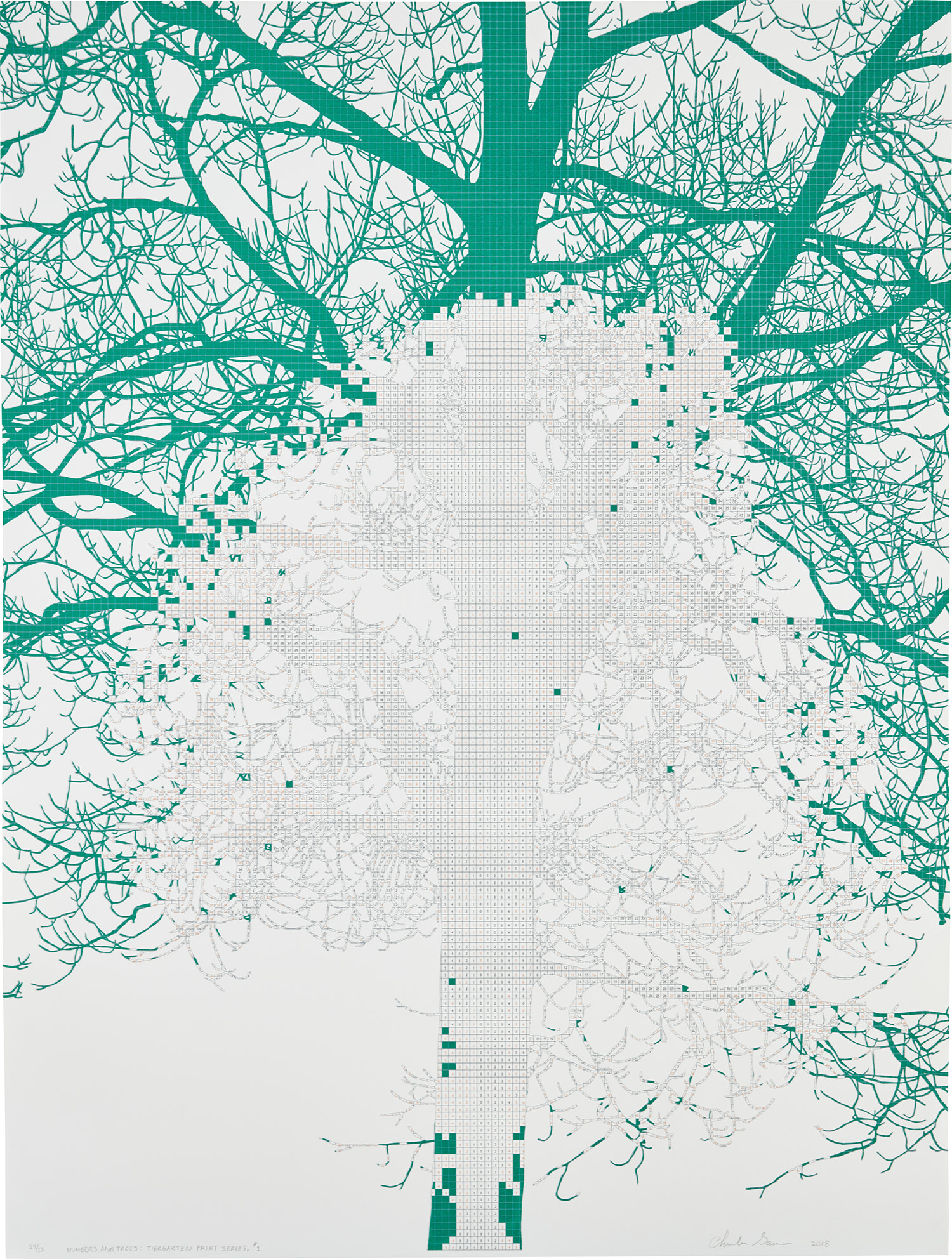 Numbers and Trees: Tiergarten Print Series, #1