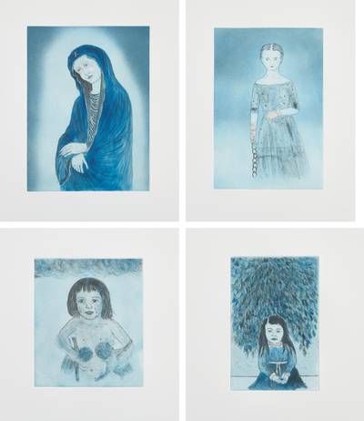 Virgin Mary; Emily B.; Billie; and Eva, from Blue Prints (see W. pp. 126-127)
