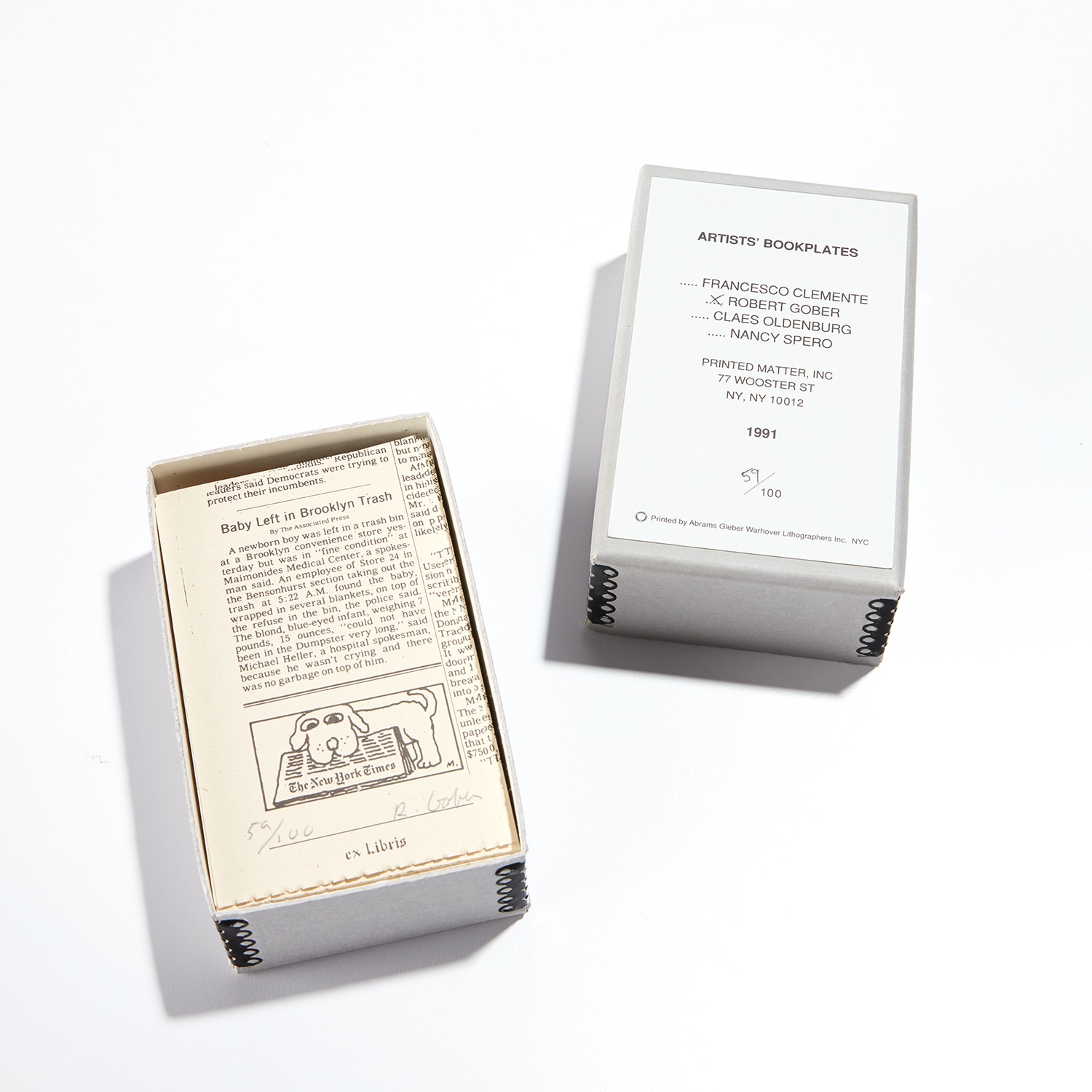 Robert Gober — Artist's Bookplates