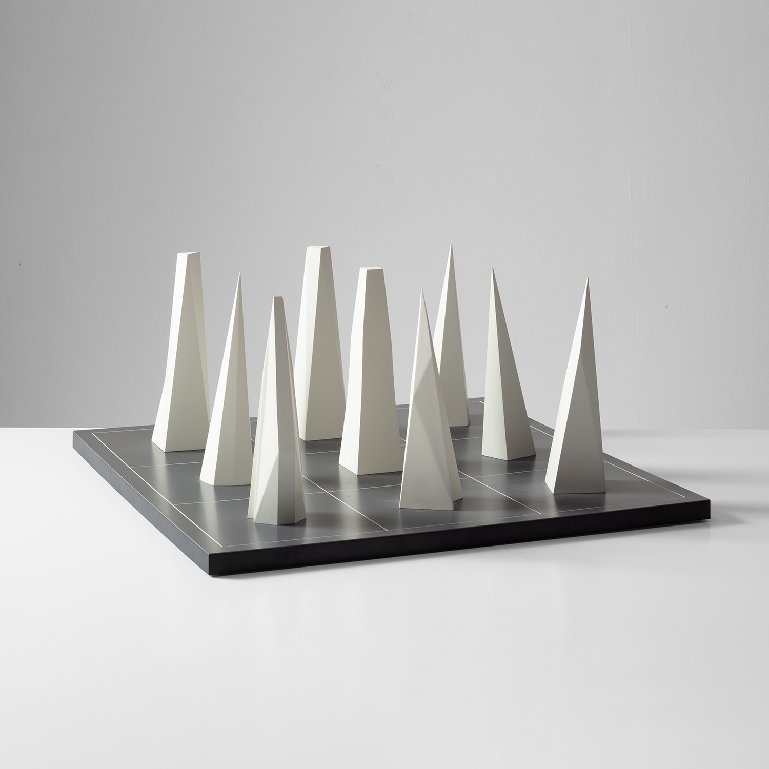 Sol LeWitt — Nine Pyramids on a Nine-Part Grid