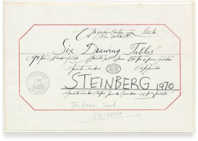 Portfolio Label, from Six Drawing Tables Portfolio