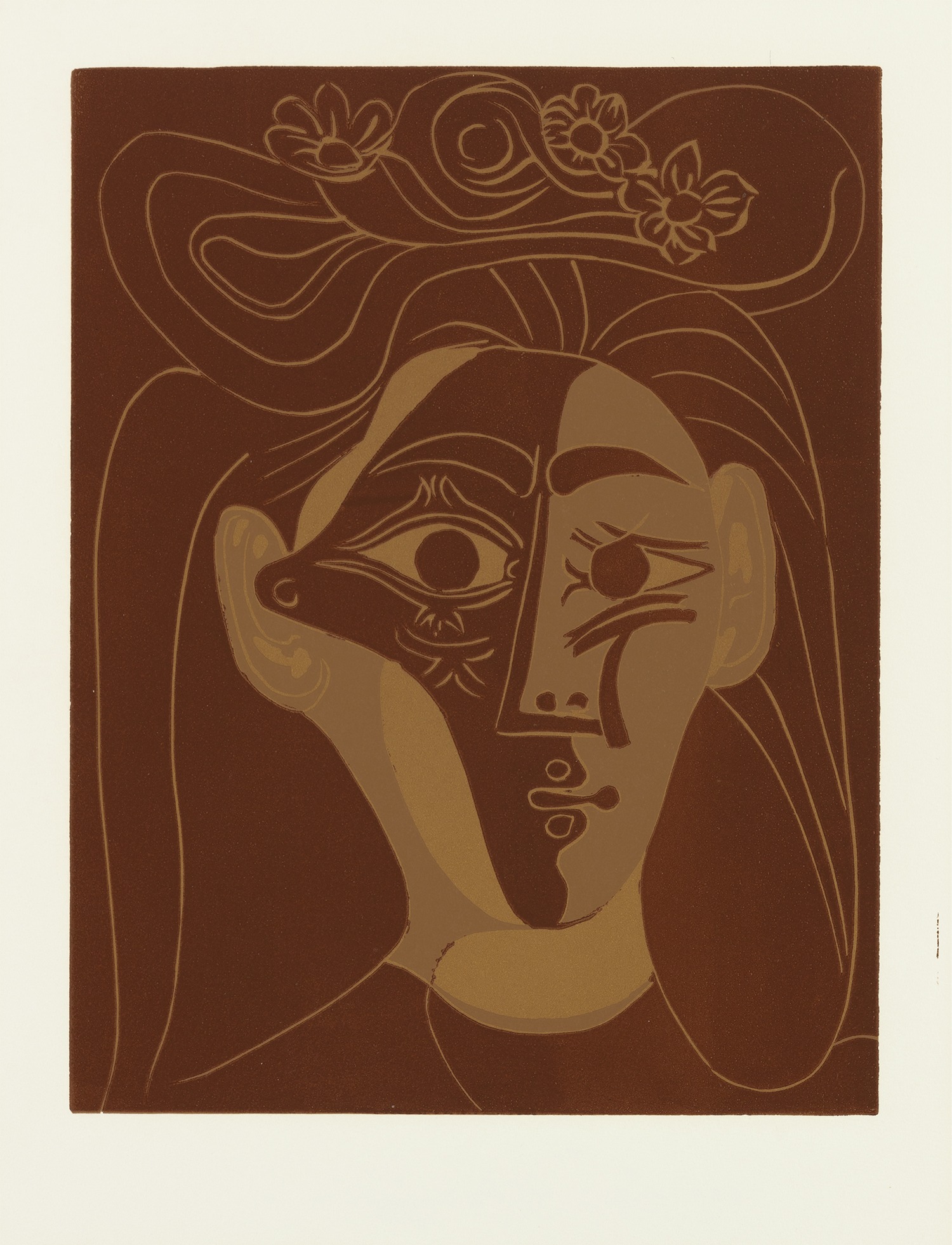 Pablo Picasso — Jacqueline au chapeau à fleurs. I (Jacqueline in a Flowered Hat. I) (see Bl. 1076 & 1149, see Ba. 1304 I & II)