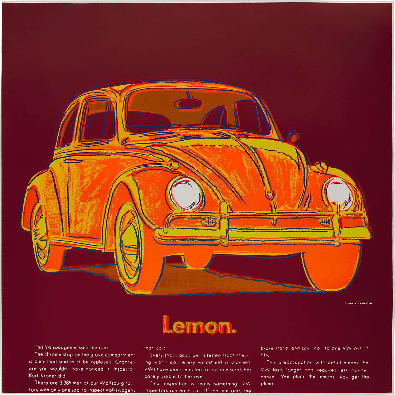 Andy Warhol — Volkswagen, from Ads (see F. & S. 358)