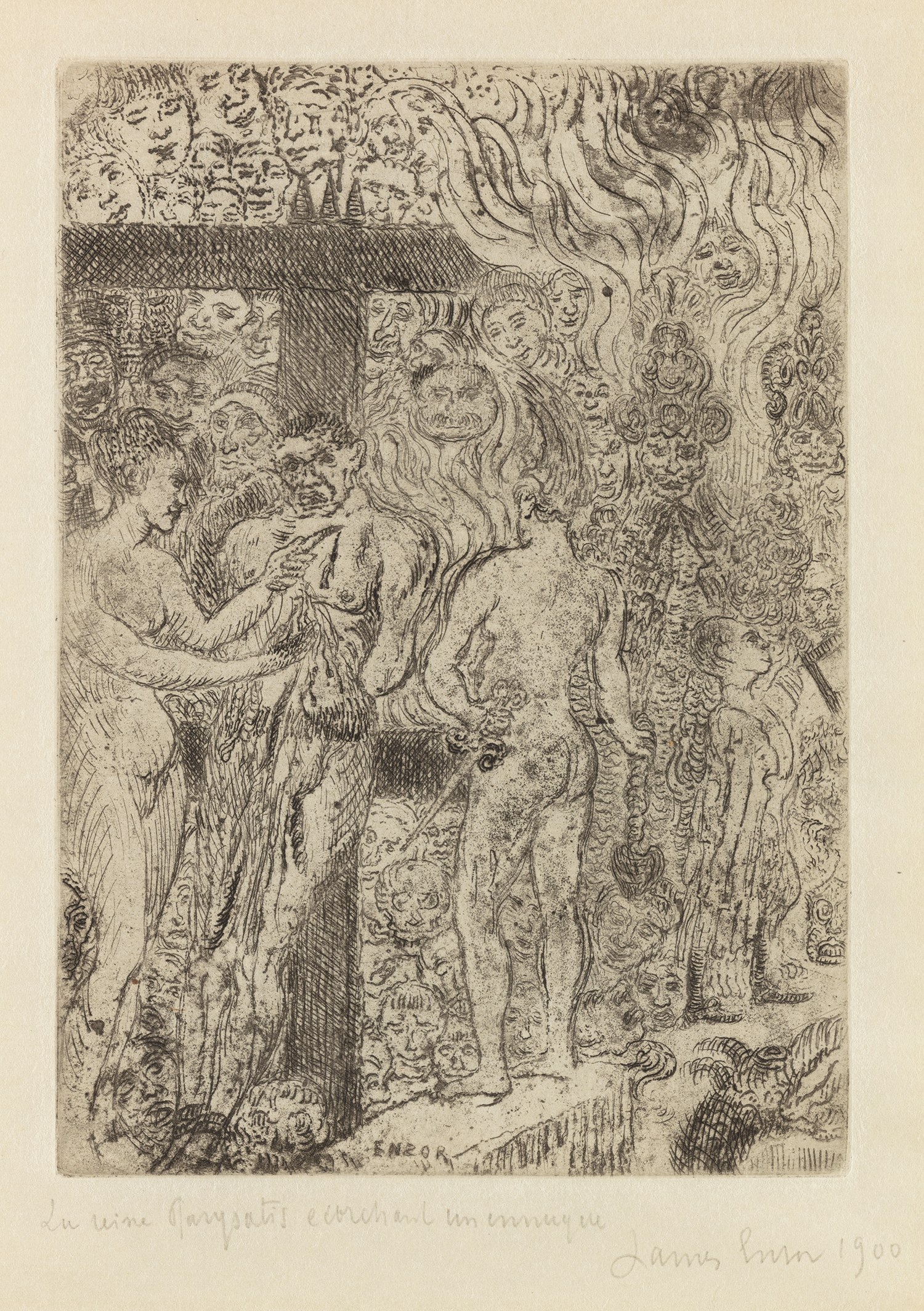 James Ensor — La reine Parysatis (Queen Parysatis) (T. 116, E. 121)