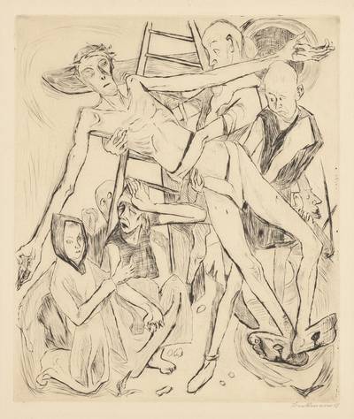 Kreuzabnahme (Descent from the Cross), from Geischter (Faces) (H. 131)