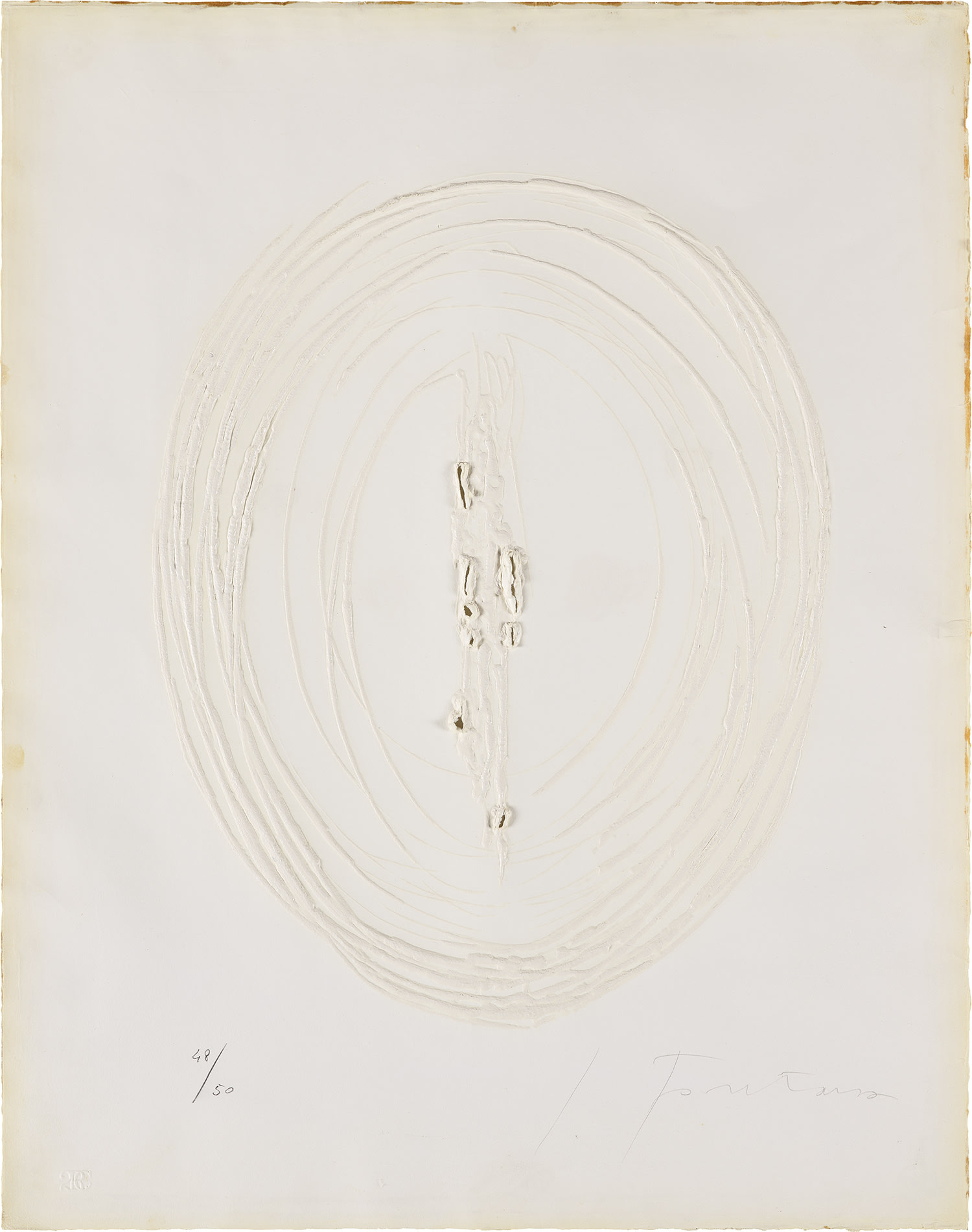 Lucio Fontana — Concetto Spaziale, from Sei Acqueforti Originali (Spatial Concept, from Six Original Etchings) (R. & R. E-22)