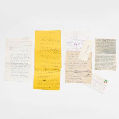 Group of 11 letters, notes and decorated envelopes