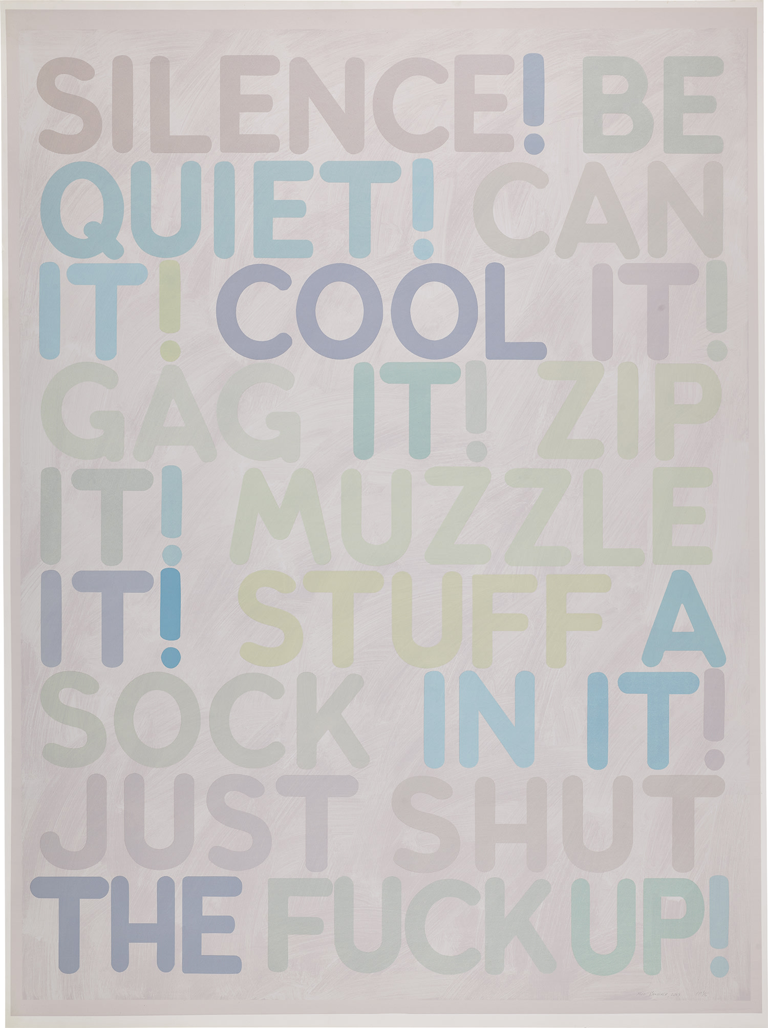 Mel Bochner — Silence (K. 2013.05)