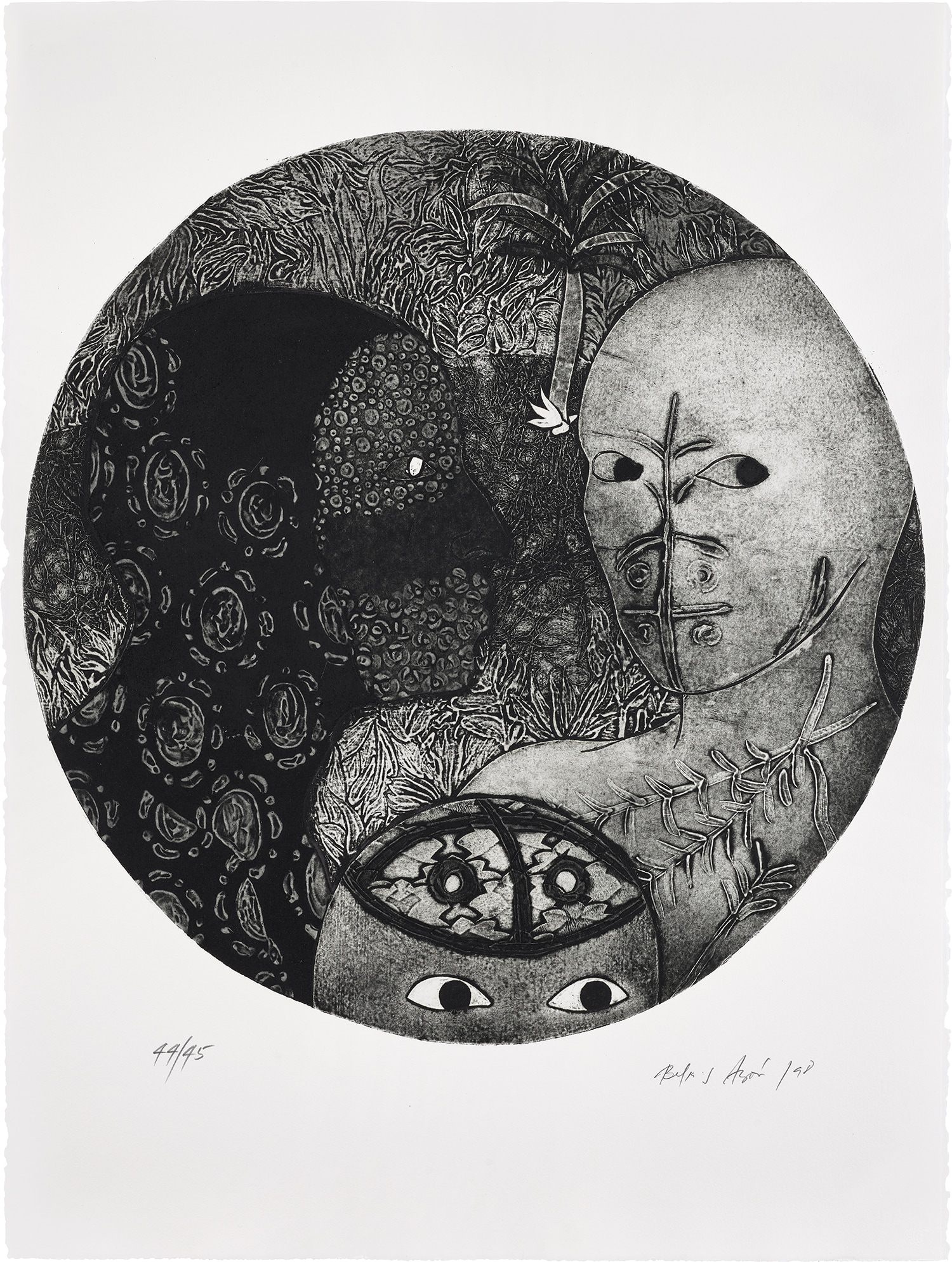 Belkis Ayón — Sin Titulo, from Contemporary Art from Cuba: Irony and Survival on the Utopian Island (A. & V. 98.11)