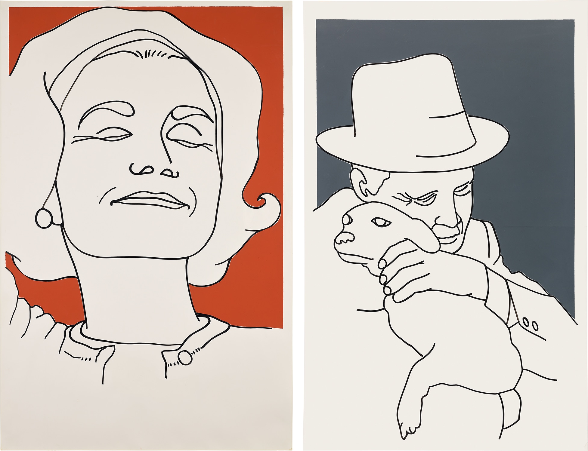 Nancy Dwyer — Middle-aged Bliss; and Old Man and Dog