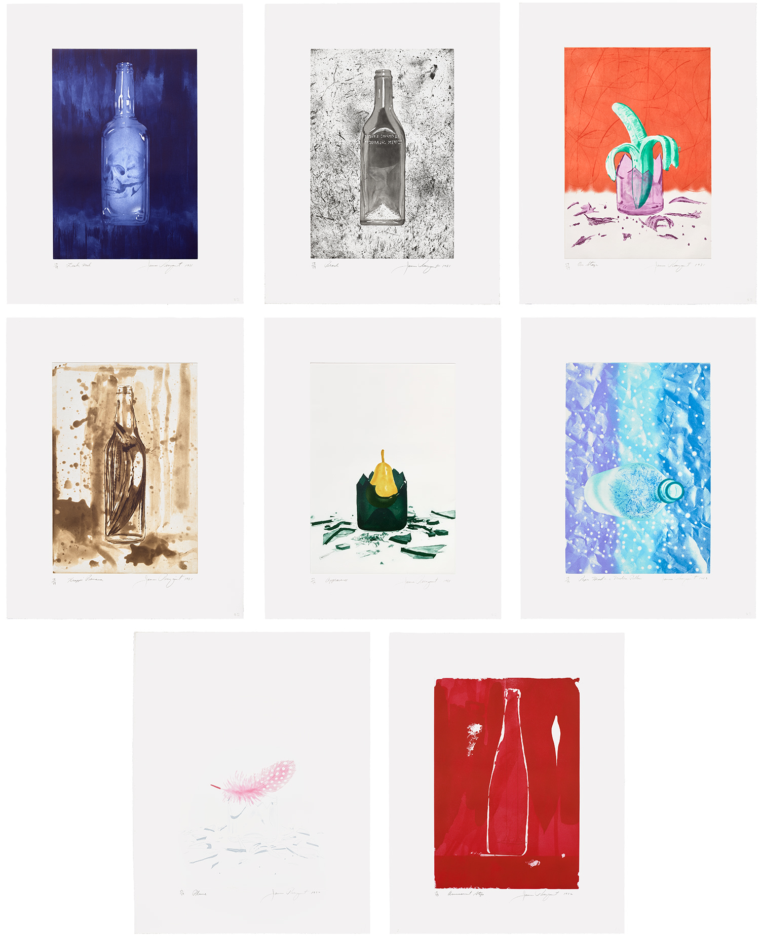 The Glass Wishes: eight plates (G. 1014-1016, 1018-1019, 1021, 1023 & 1024, G. 187-189, 191-192, 194, 196 & 197)