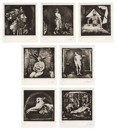 Harvest; Helena Fourment; Man Without Legs; Portrait of Nan; Ragazzo con quattro Braccia; The Result of War: The Cornucopian Dog; and Venus, Pan and Time