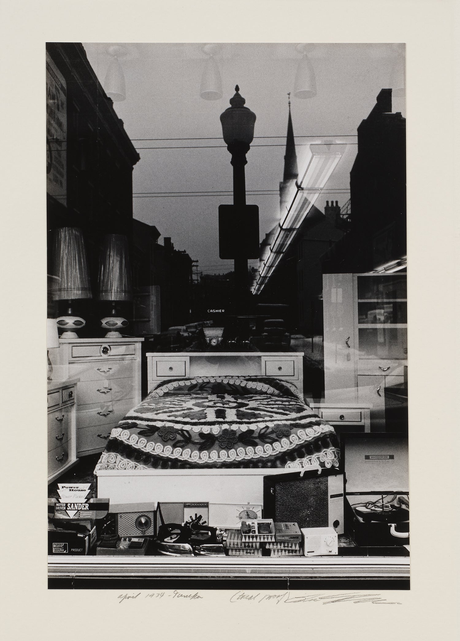 Bed in Window, Cincinnati, Ohio, from 15 Photographs By Lee Friedlander