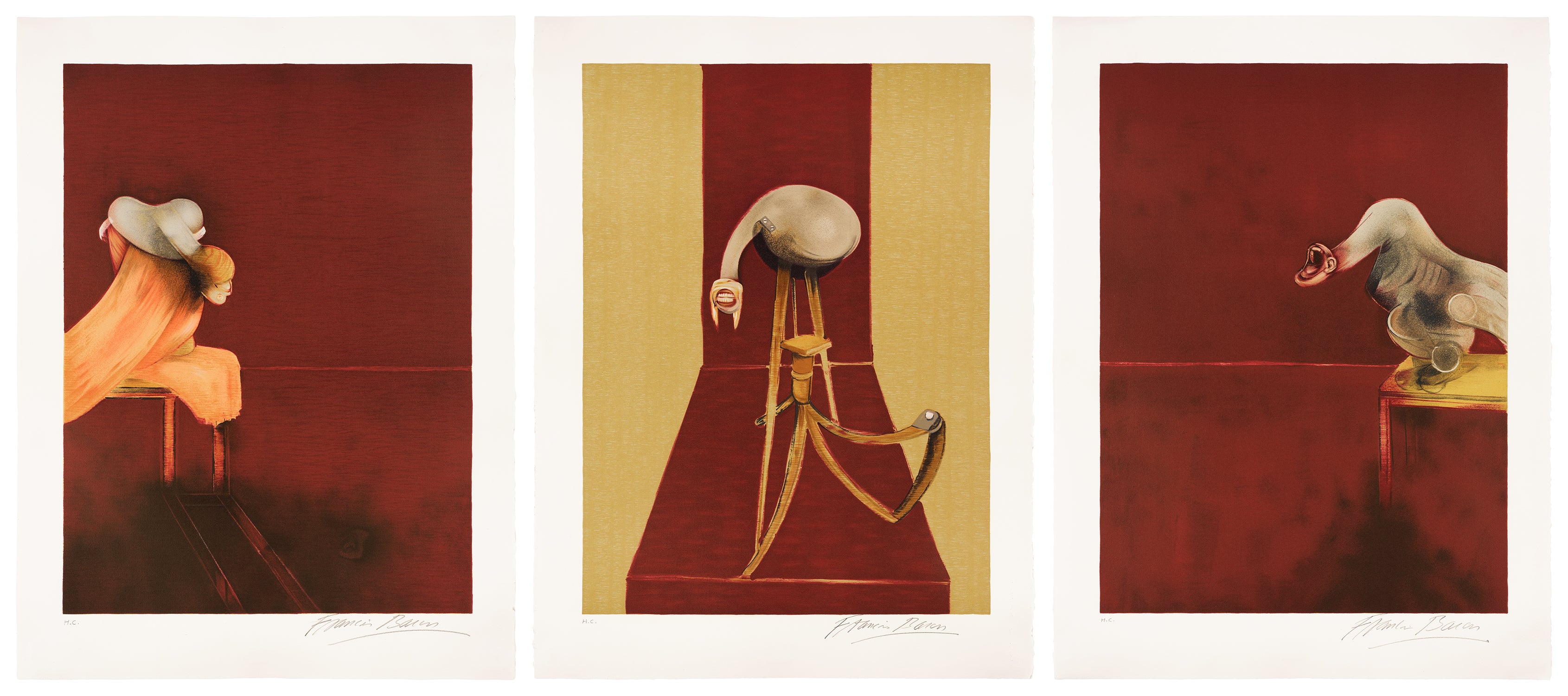 Francis Bacon — Deuxième version du triptyque 1944 (after, Second Version of the Triptych 1944) (S. 24, T. 25)