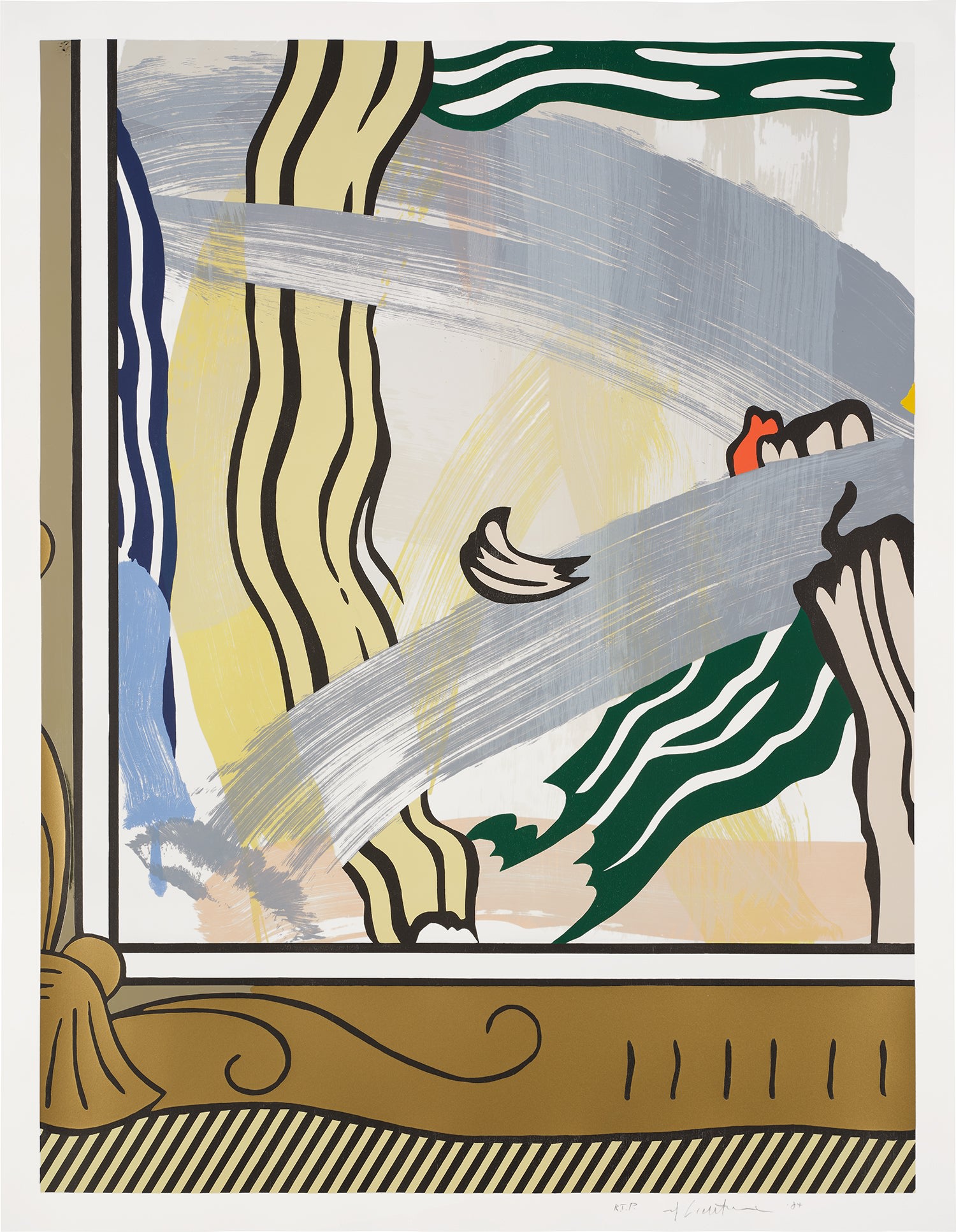 Roy Lichtenstein — Painting in Gold Frame, from Paintings Series (G. 1145, C. 206)