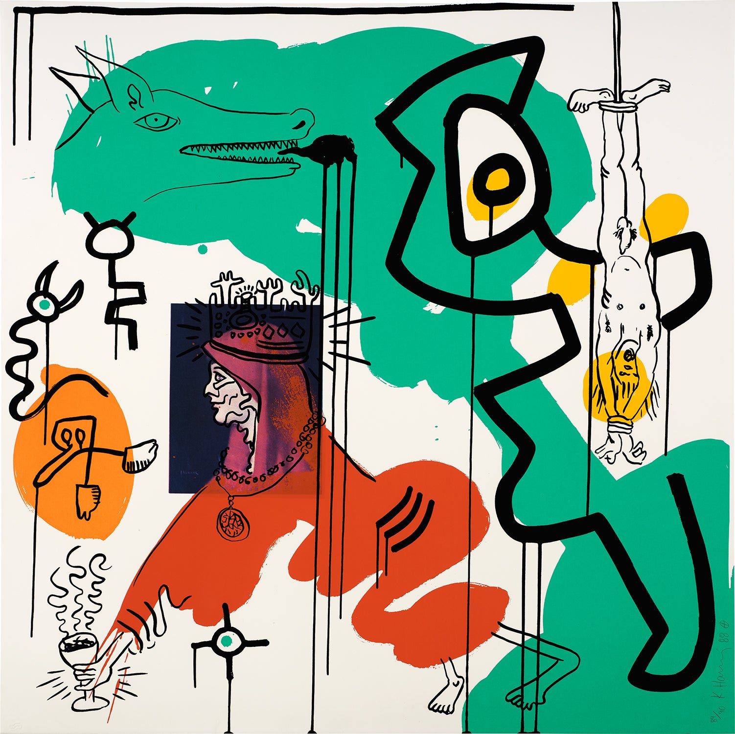 Keith Haring — Apocalypse 9, from Apocalypse Suite (L. p. 109)