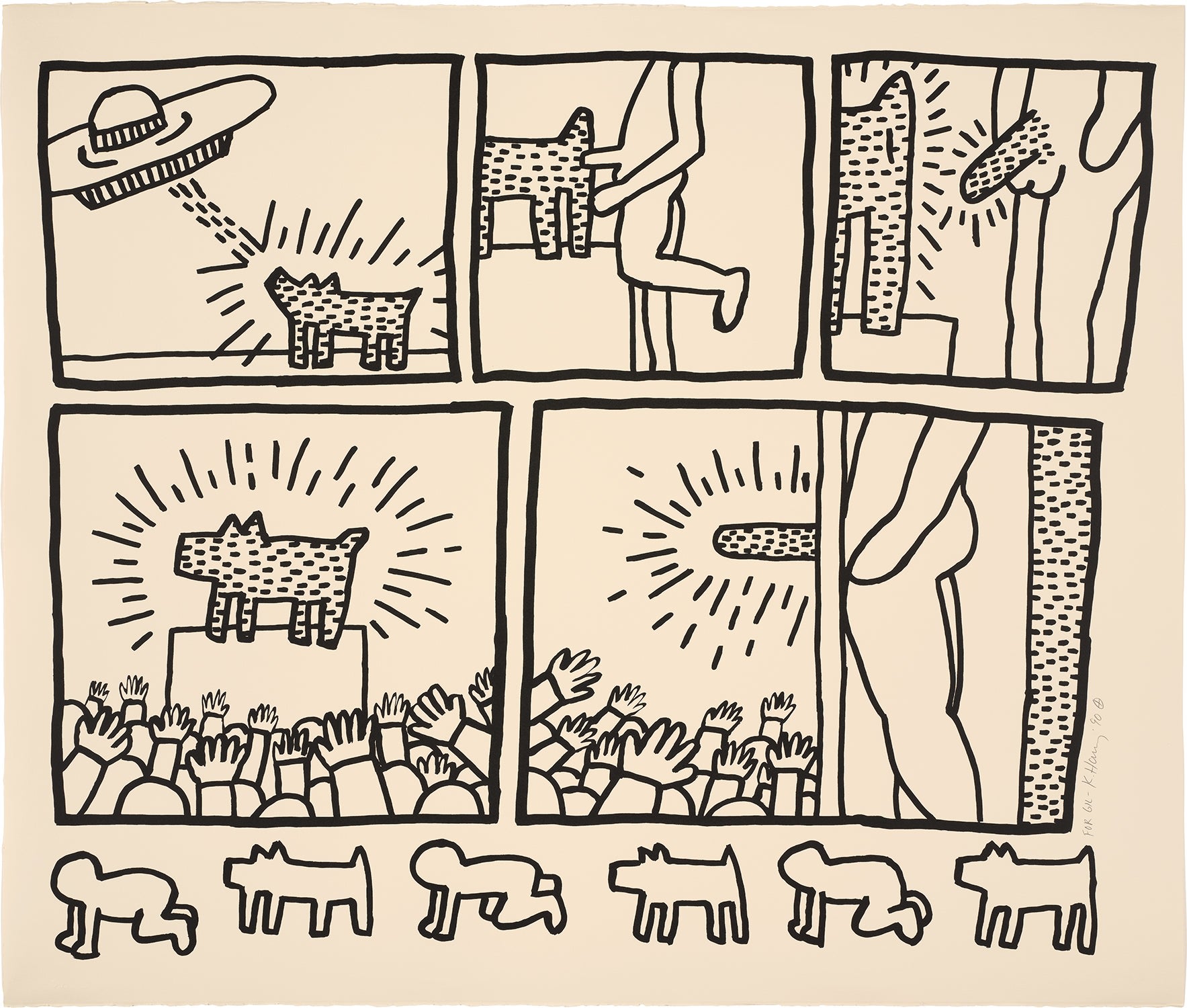 Keith Haring — The Blueprint Drawings: plate 13 (L. p. 181)