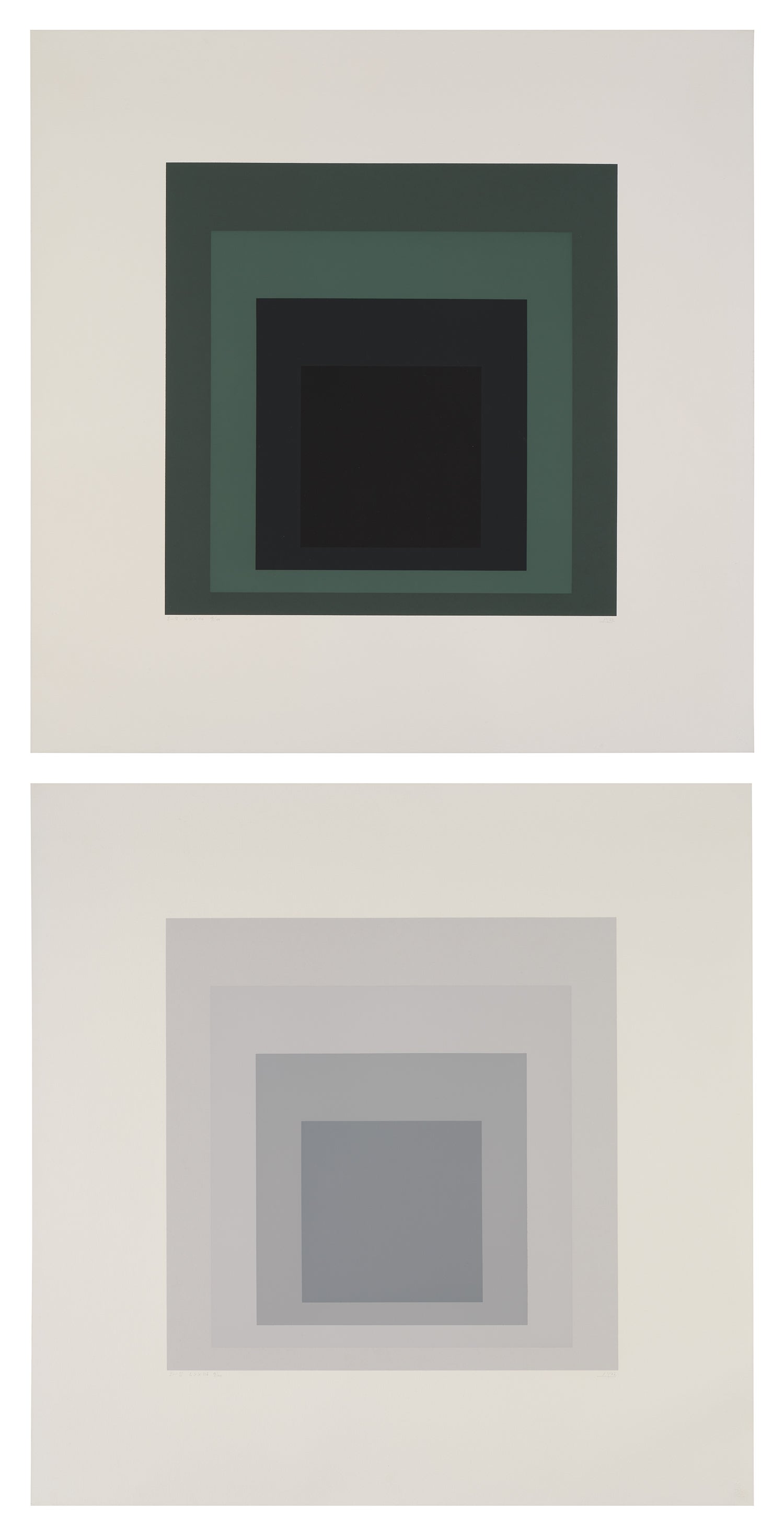 Josef Albers — I-S LXXIIa; and I-S LXXIb (D. 215 & 216)