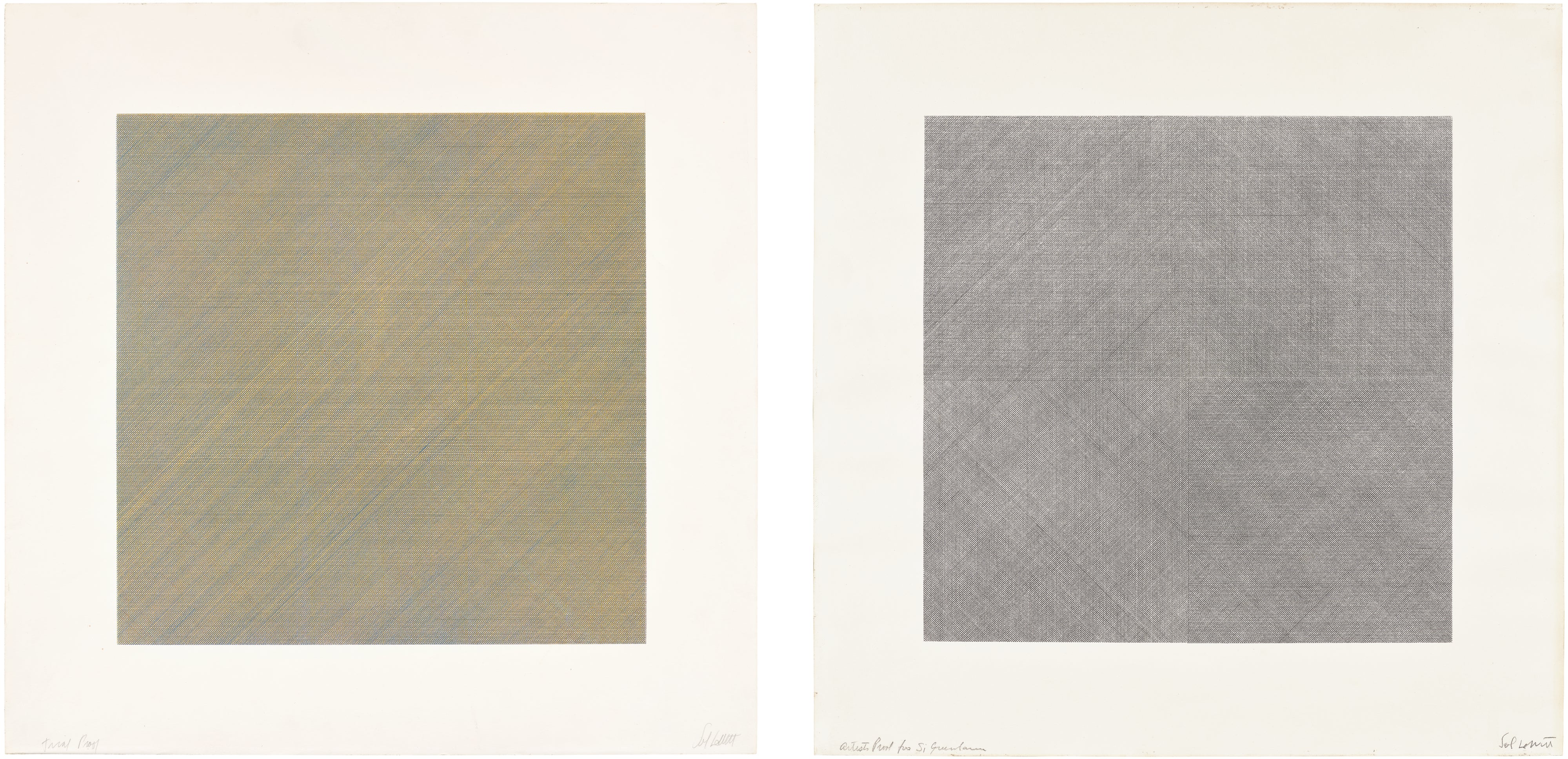 Sol LeWitt — Composite Series: one plate; and Five Silkscreen Prints