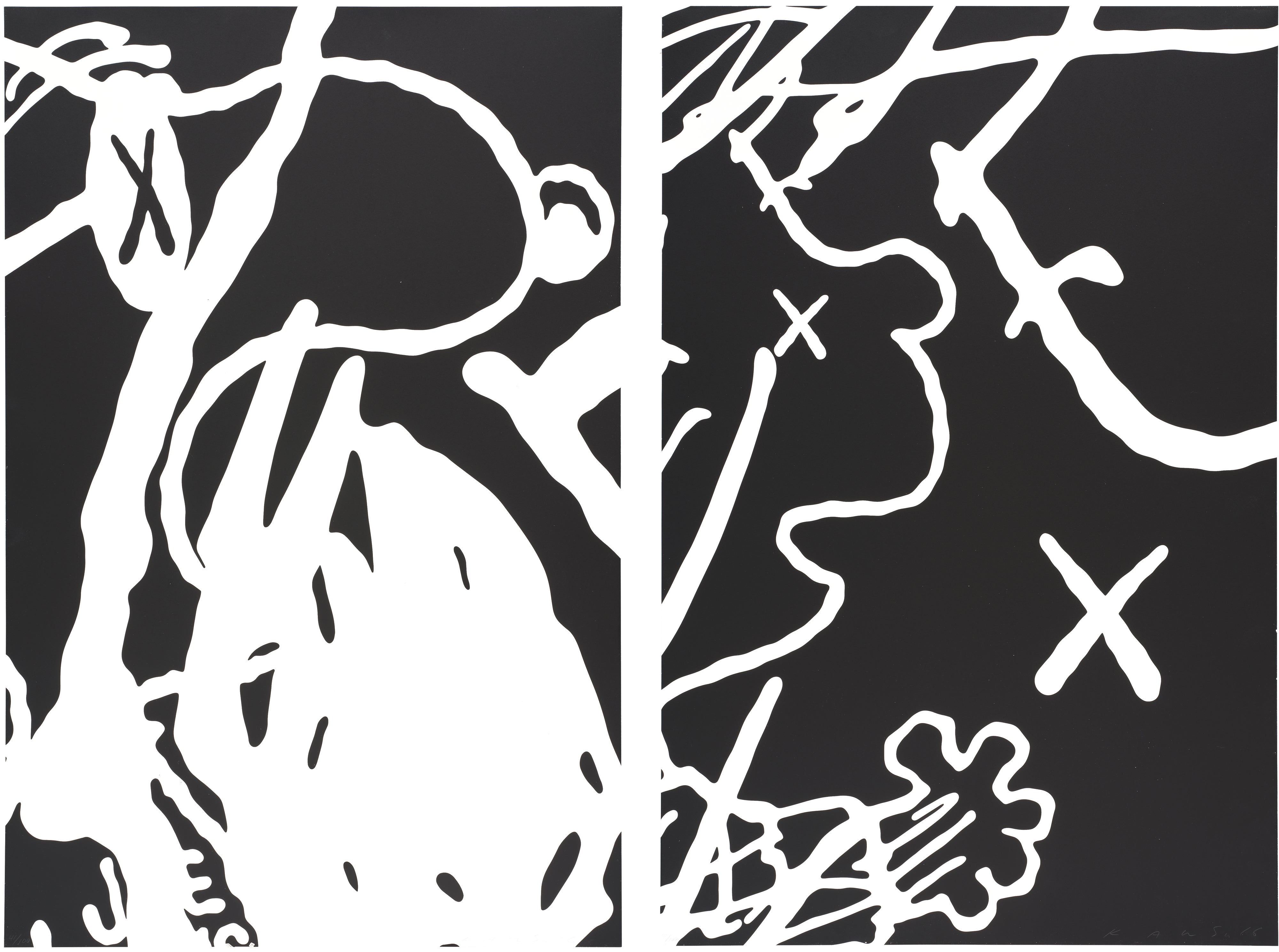 KAWS — MAN'S BEST FRIEND: two prints