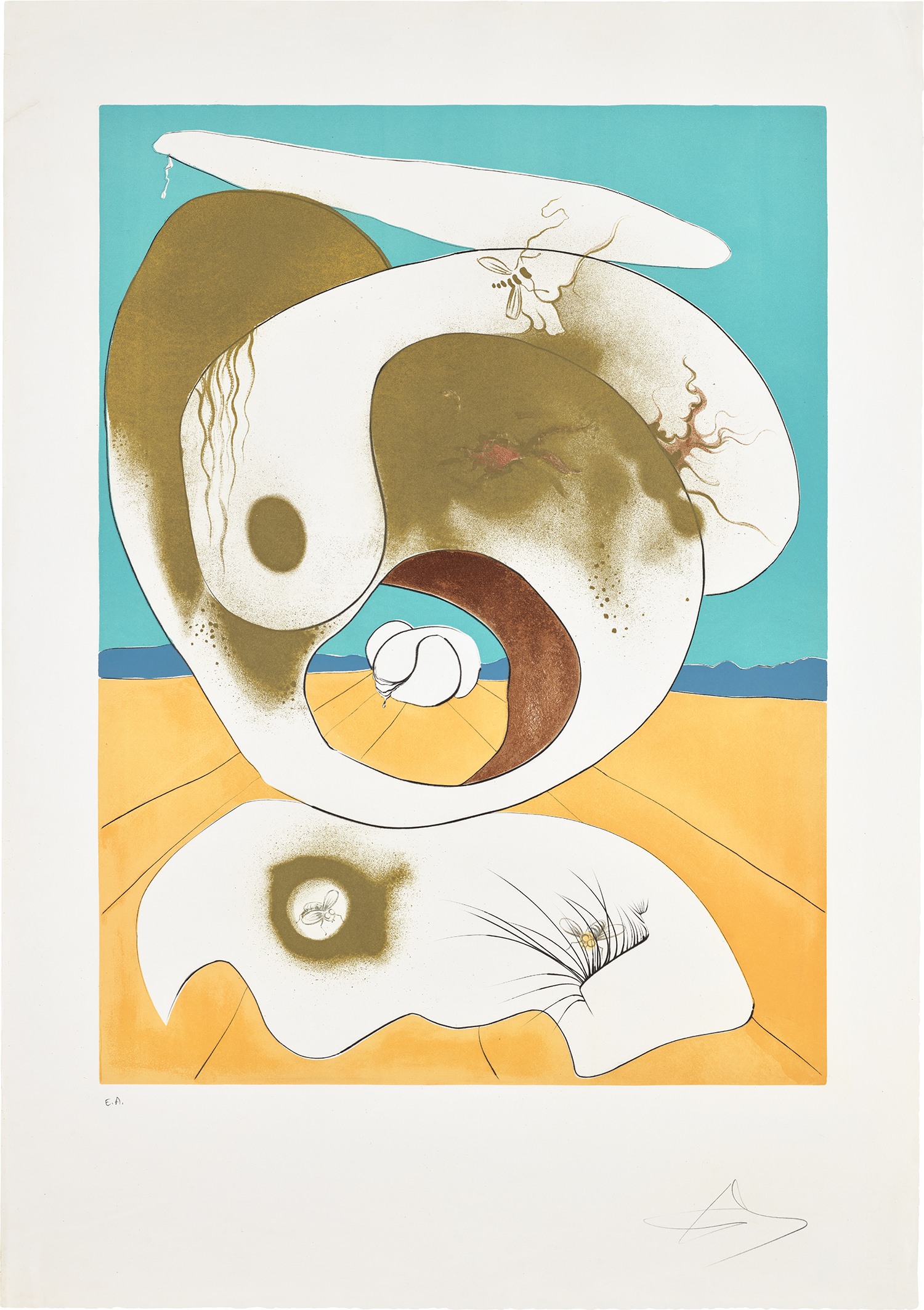 Salvador Dalí — Vision planétaire et scatologique, from La Conquête du cosmos (Planetary And Scatological Vision, from The Conquest of the Cosmos) (M. & L. 645)