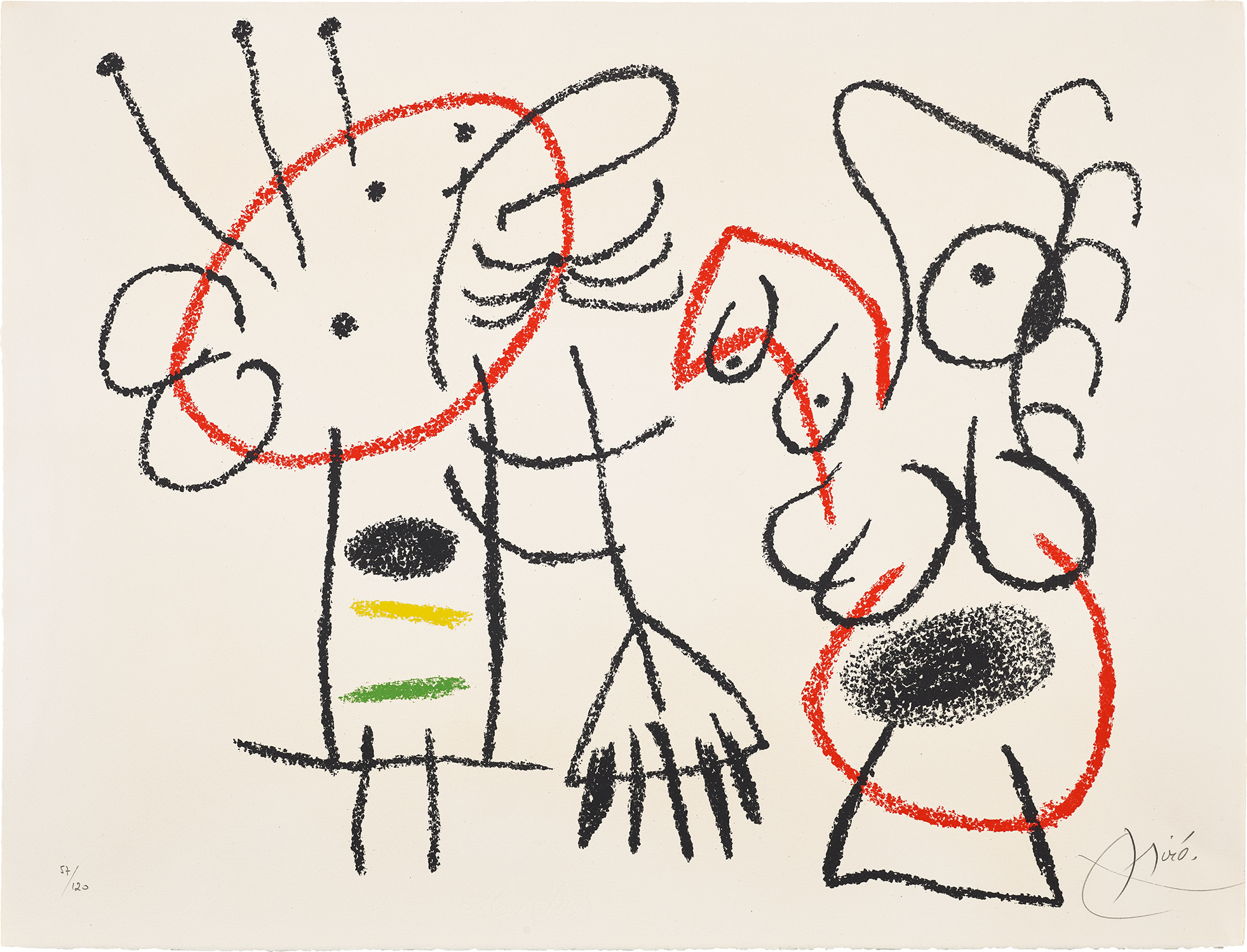 Joan Miró — Ubu aux Baléares (Ubu of The Balearic Islands): plate 13 (M. 778, see C. bks 146)