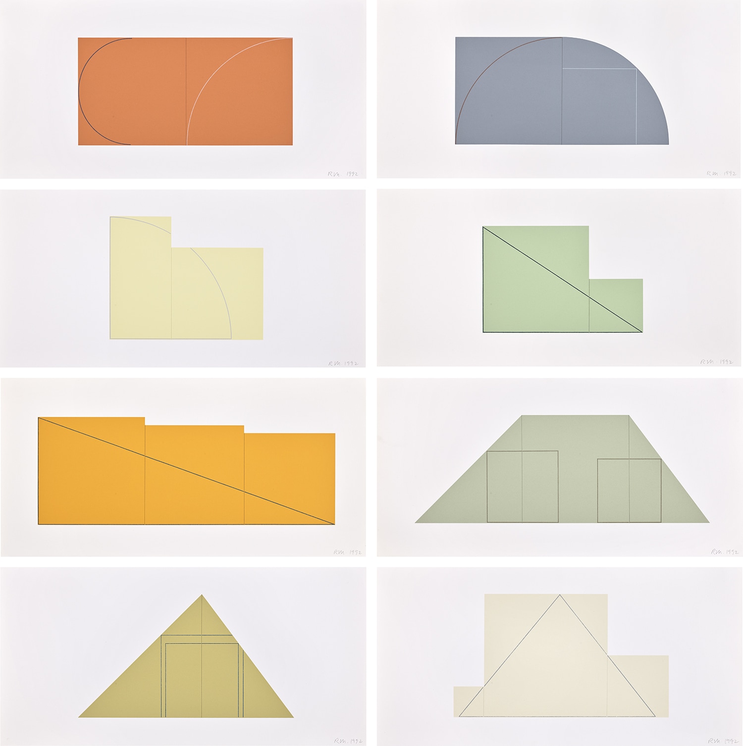 Multiple Panel Paintings, 1973-1976: eight plates (S. & S. 1977.02)