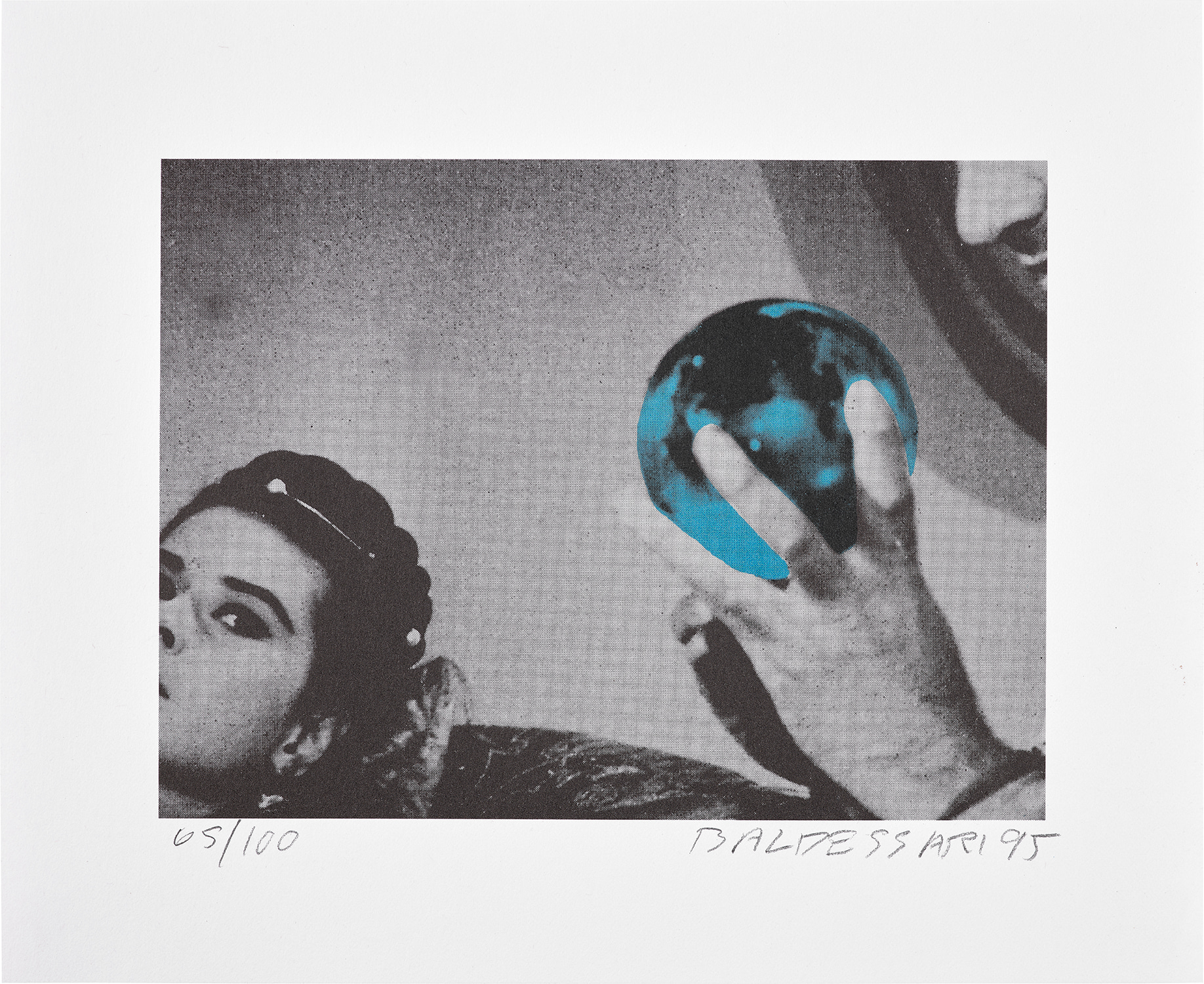 John Baldessari — Fate: Blue (Woman With Man Gazing At Sphere) (H. 79)