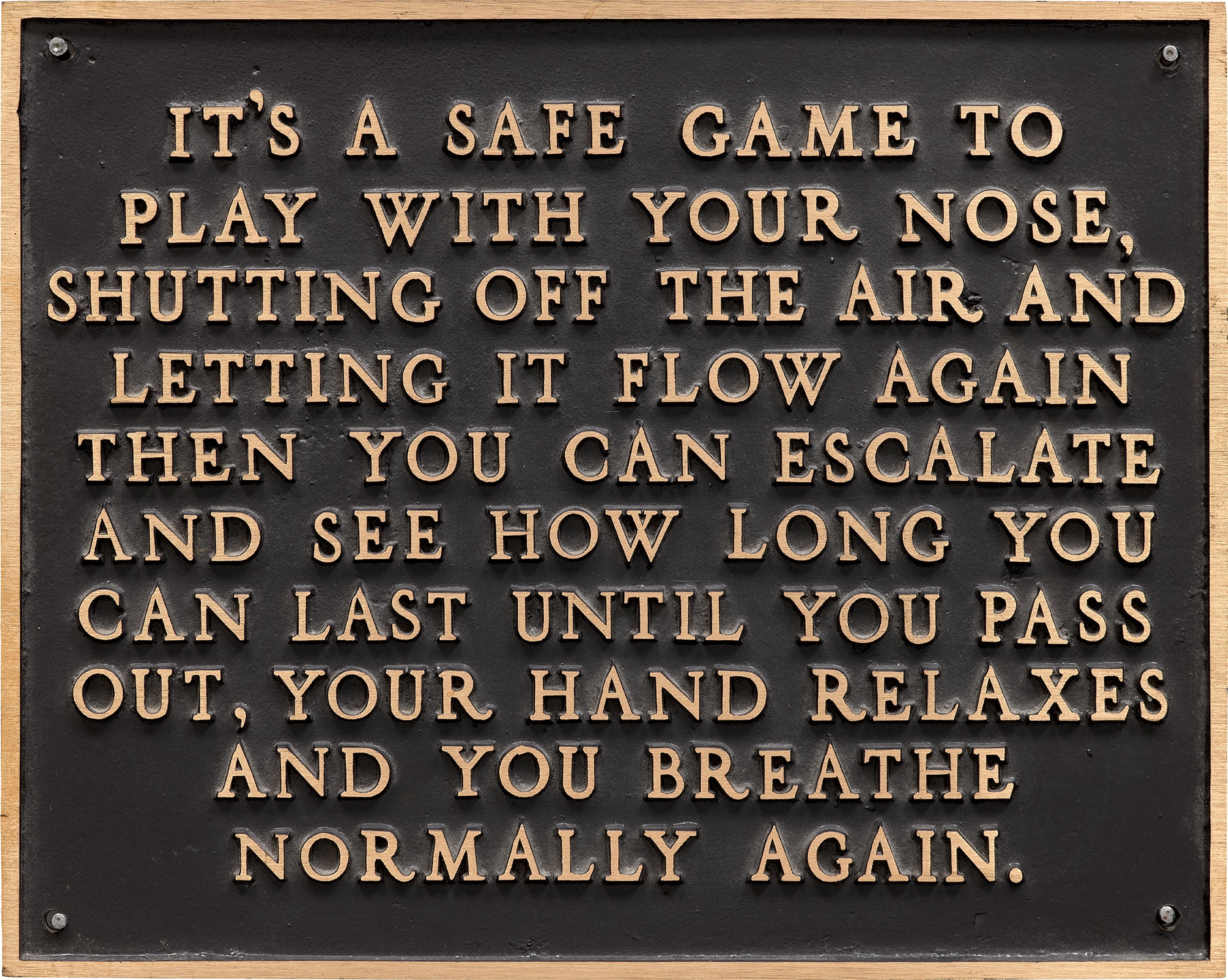 Jenny Holzer — It's a Safe Game to Play..., from The Living Series