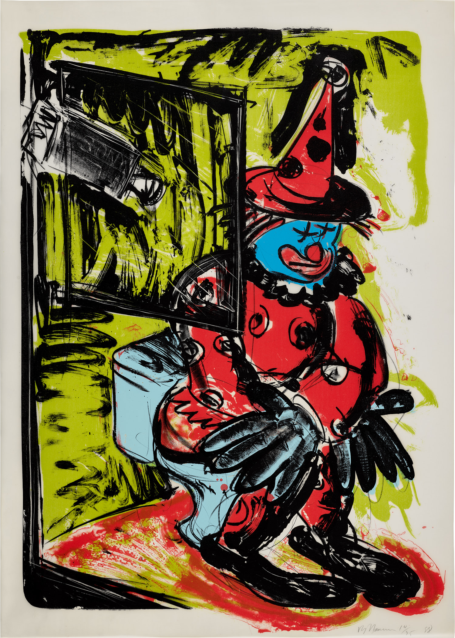 Bruce Nauman — Clown Taking a Shit (C. 56)