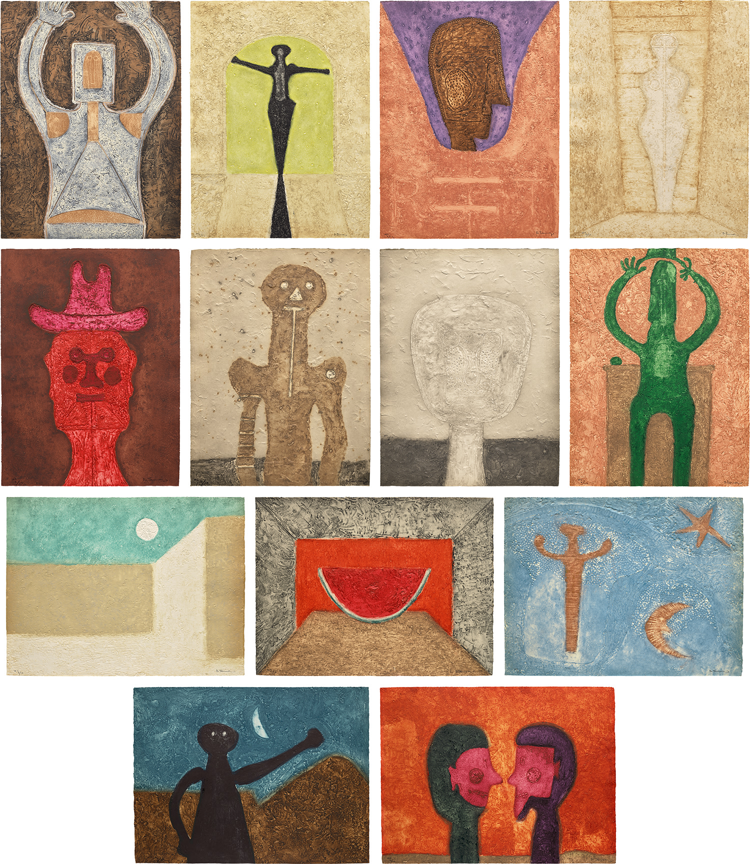 Rufino Tamayo — 15 Aguafuertes (15 Etchings): 13 plates (P. 170-172, 174-181 & 183-184)