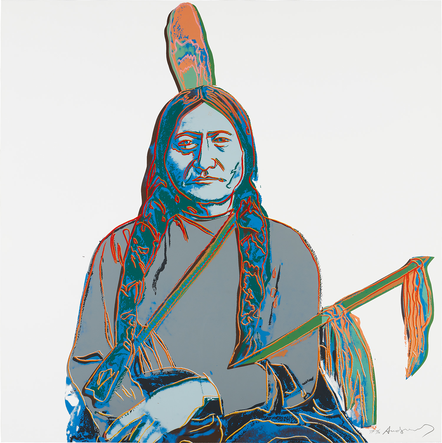 Andy Warhol — Sitting Bull, for Cowboys and Indians (see F. & S. 376)