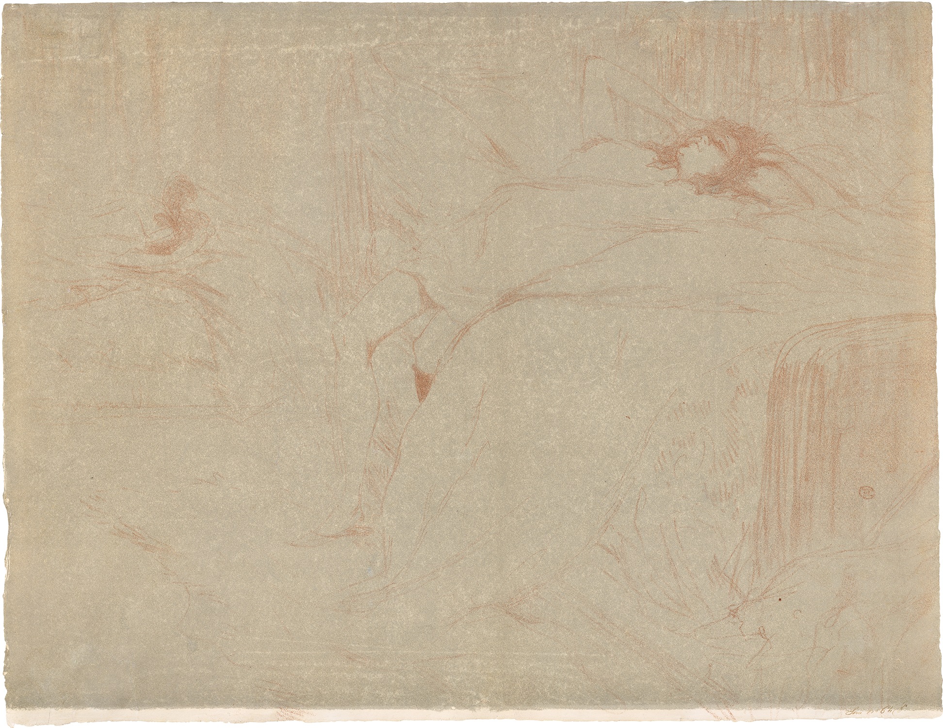 Henri de Toulouse-Lautrec — Femme sur le dos - Lassitude (Reclining Woman - Weariness), from Elles (D. 189, A. 210, W. 165)
