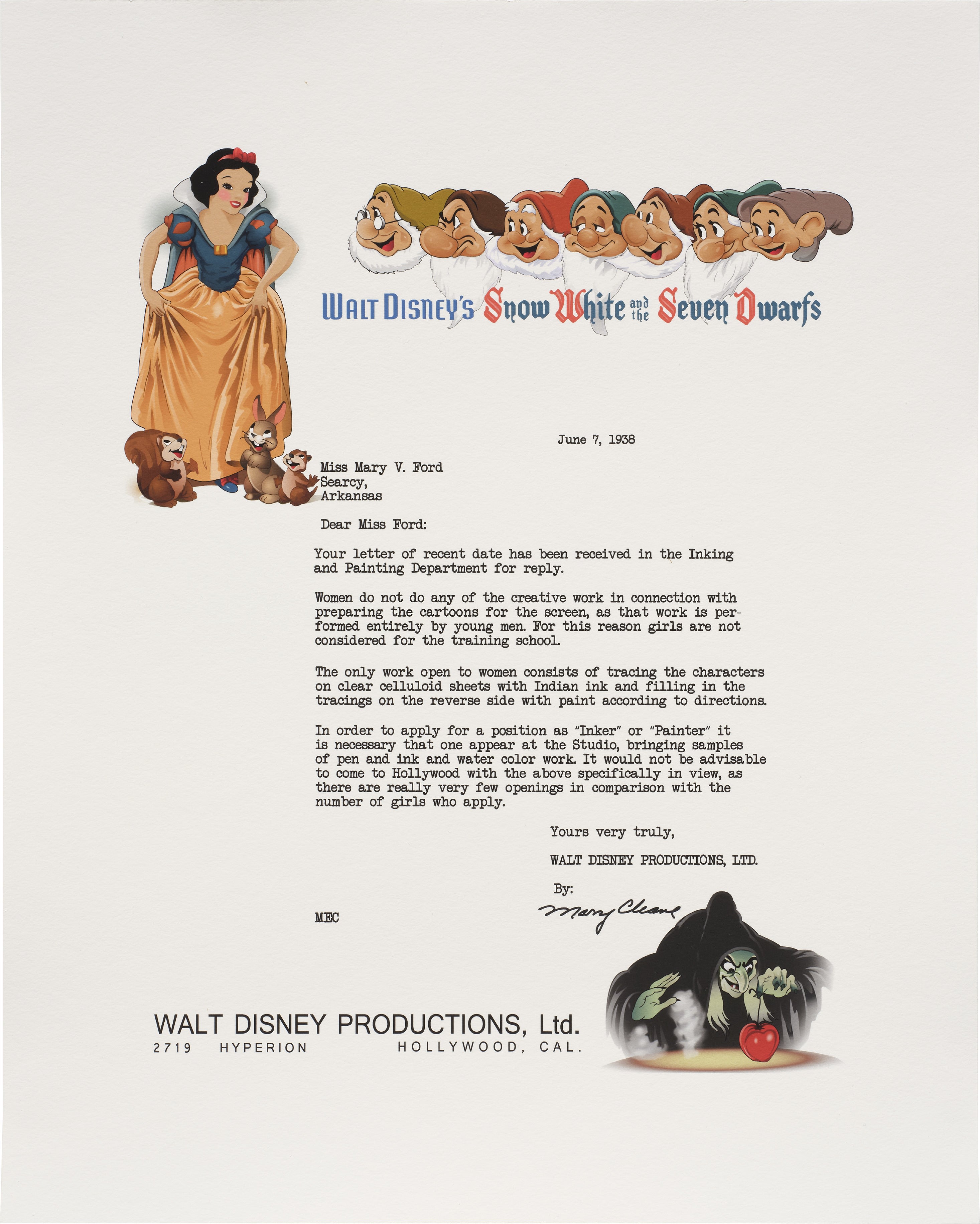 Disney Letter