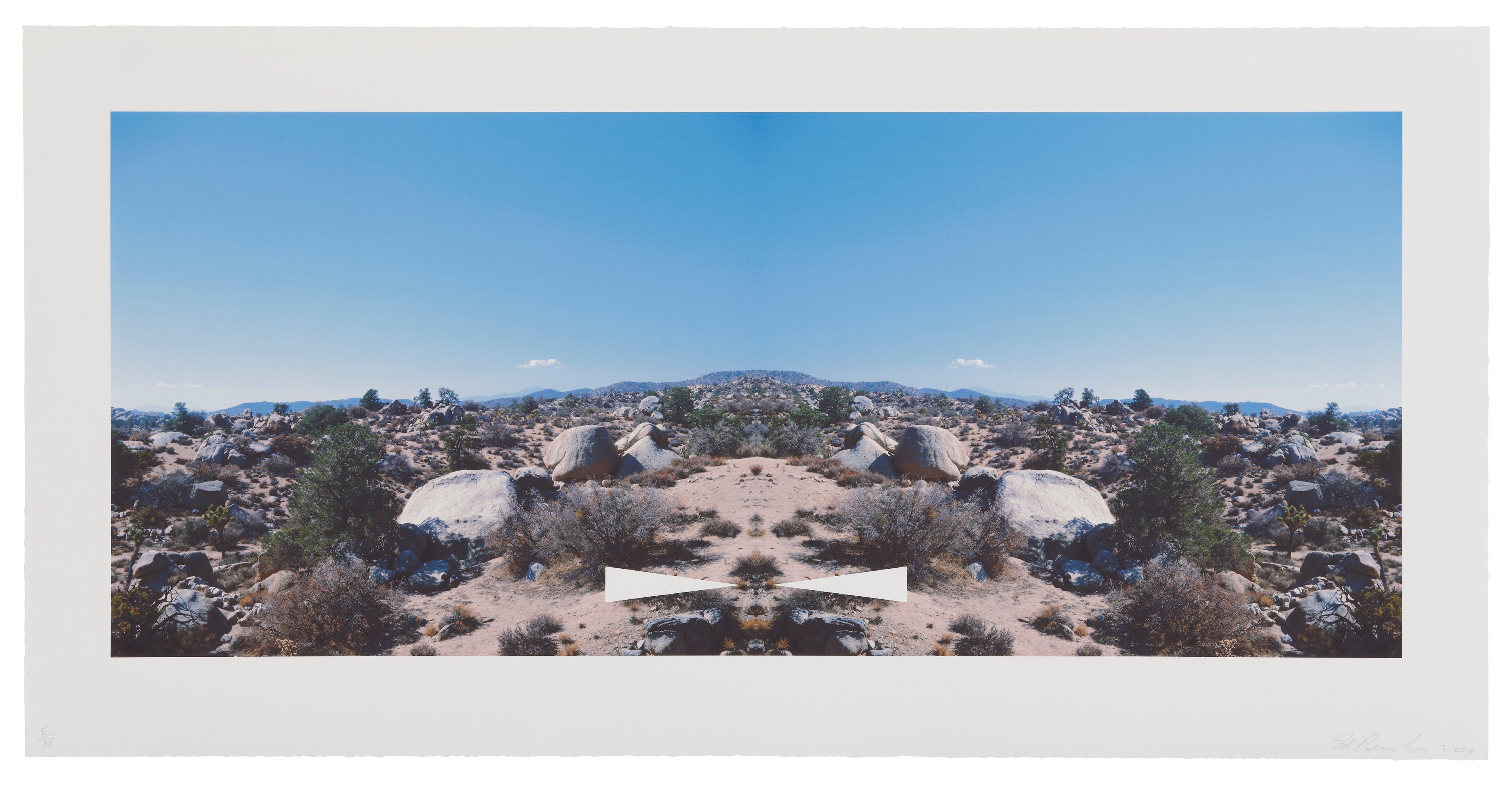 Ed Ruscha — Bow-Tie Palm Springs, from Bow-Tie Landscapes