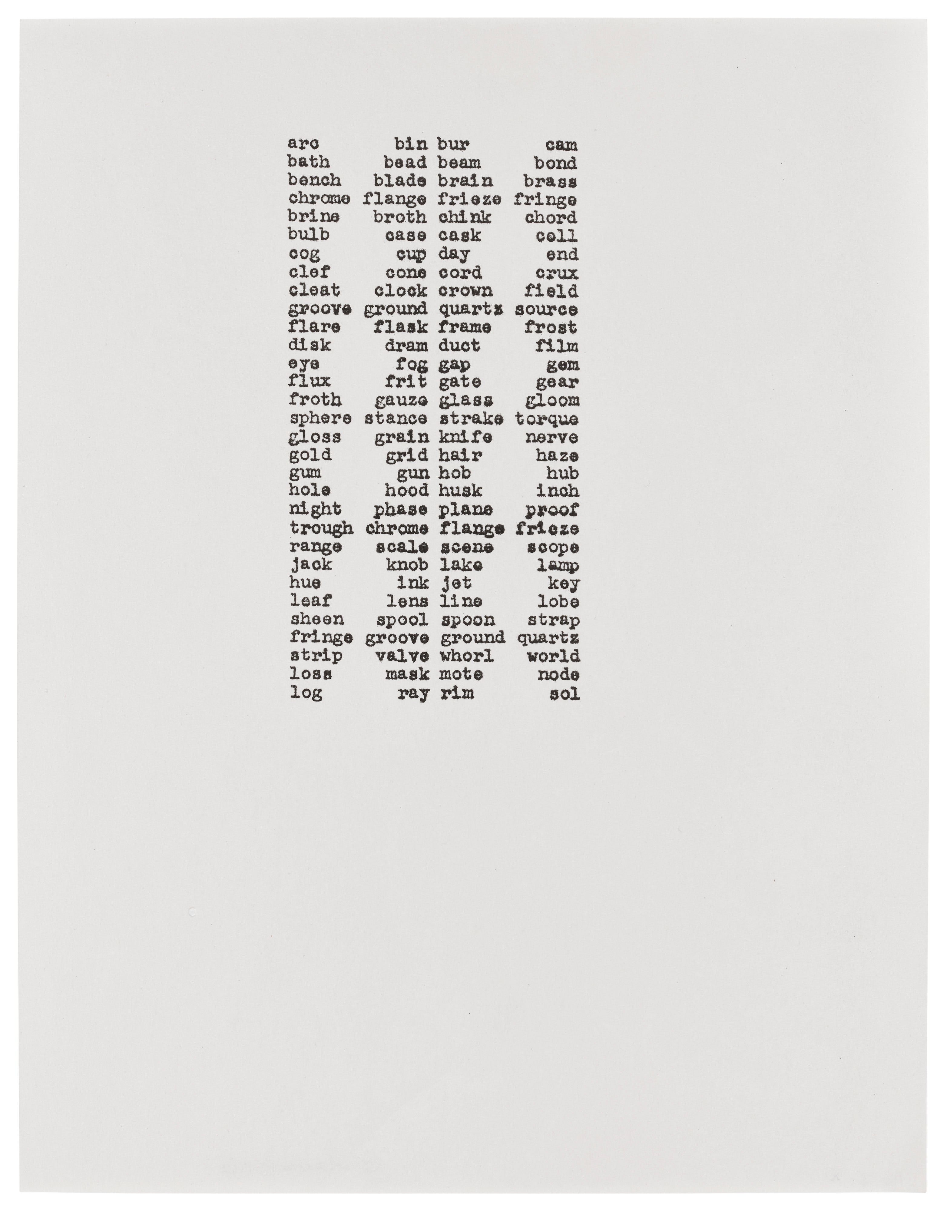 Carl Andre — arc bin bur cam