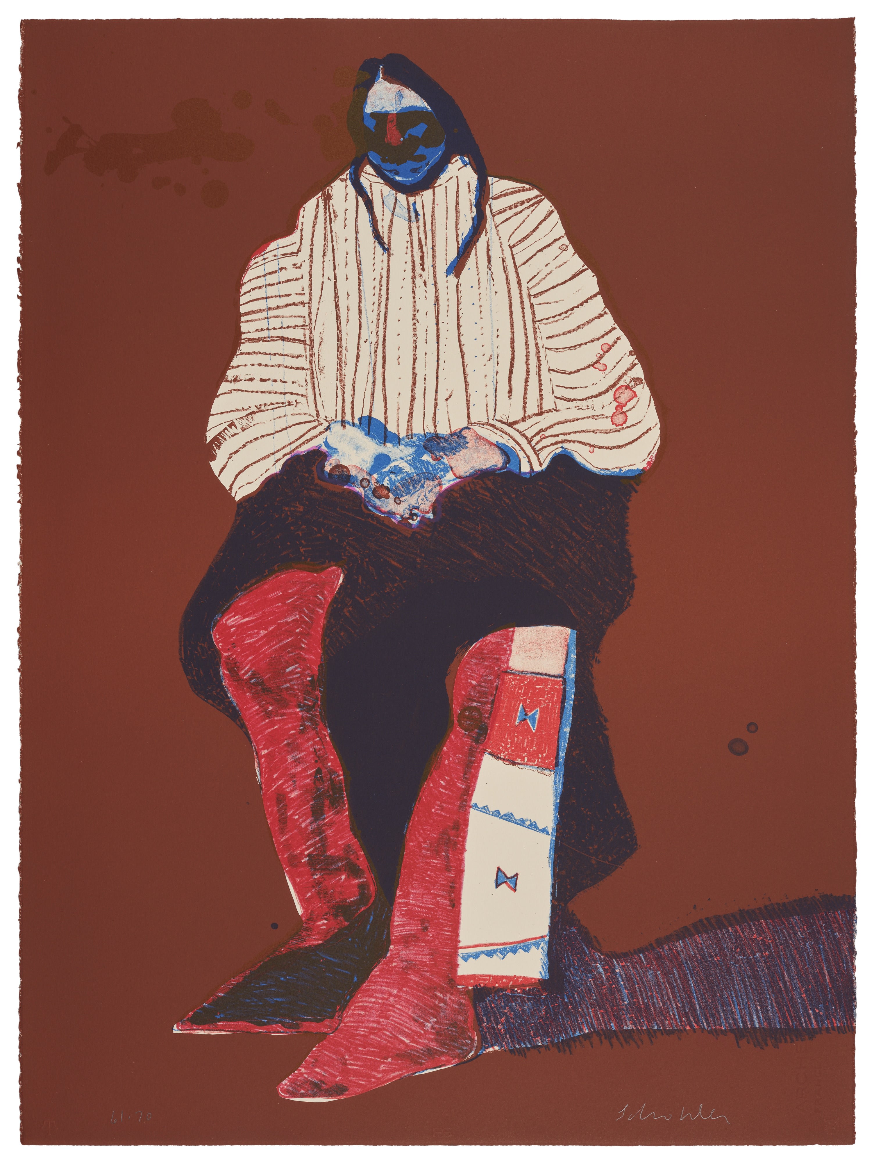 Fritz Scholder — Indian with Beaded Sash, from Suite Fifteen (T. 75-189)