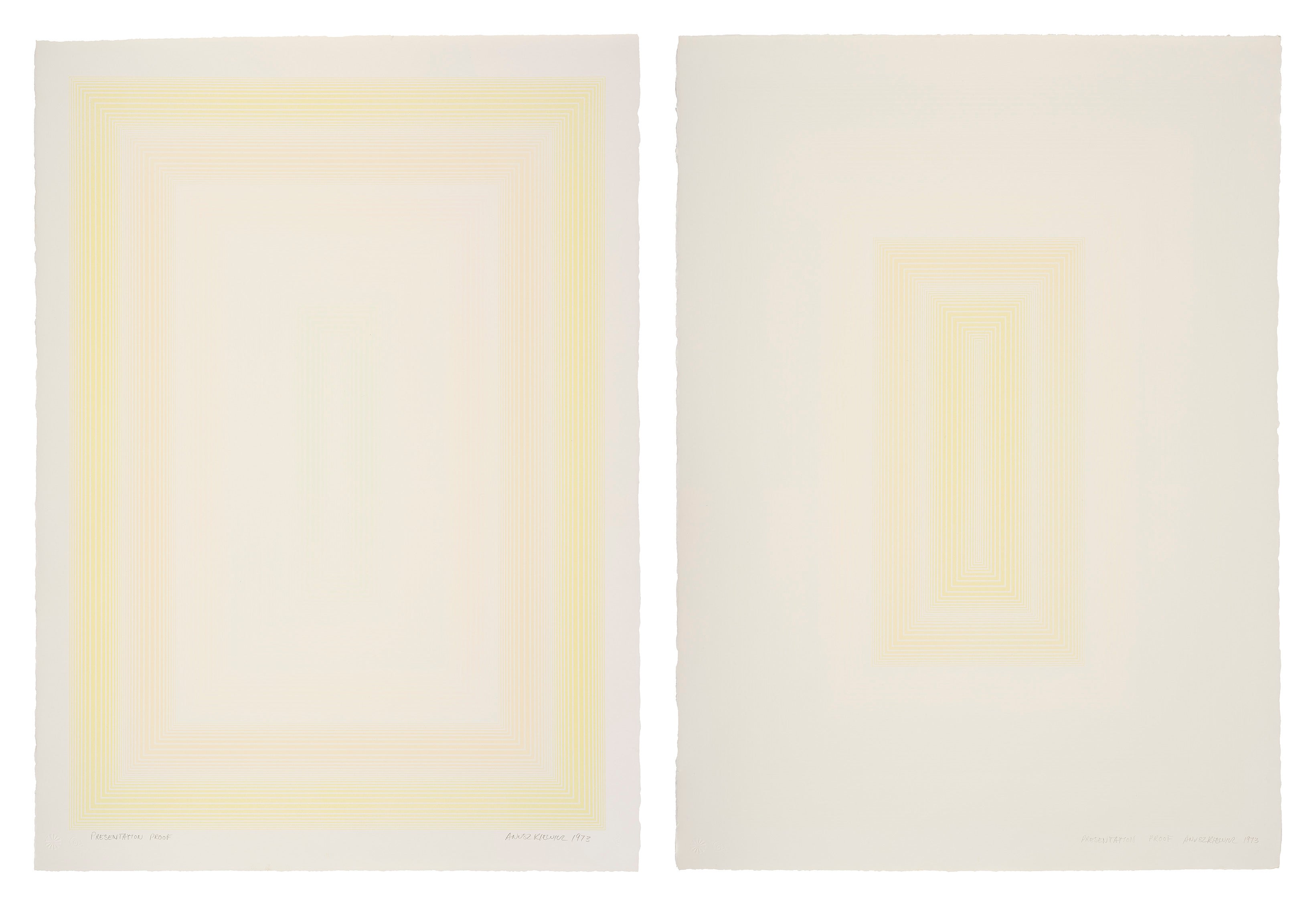 Richard Anuszkiewicz — Tampa Summer; and Tampa Winter