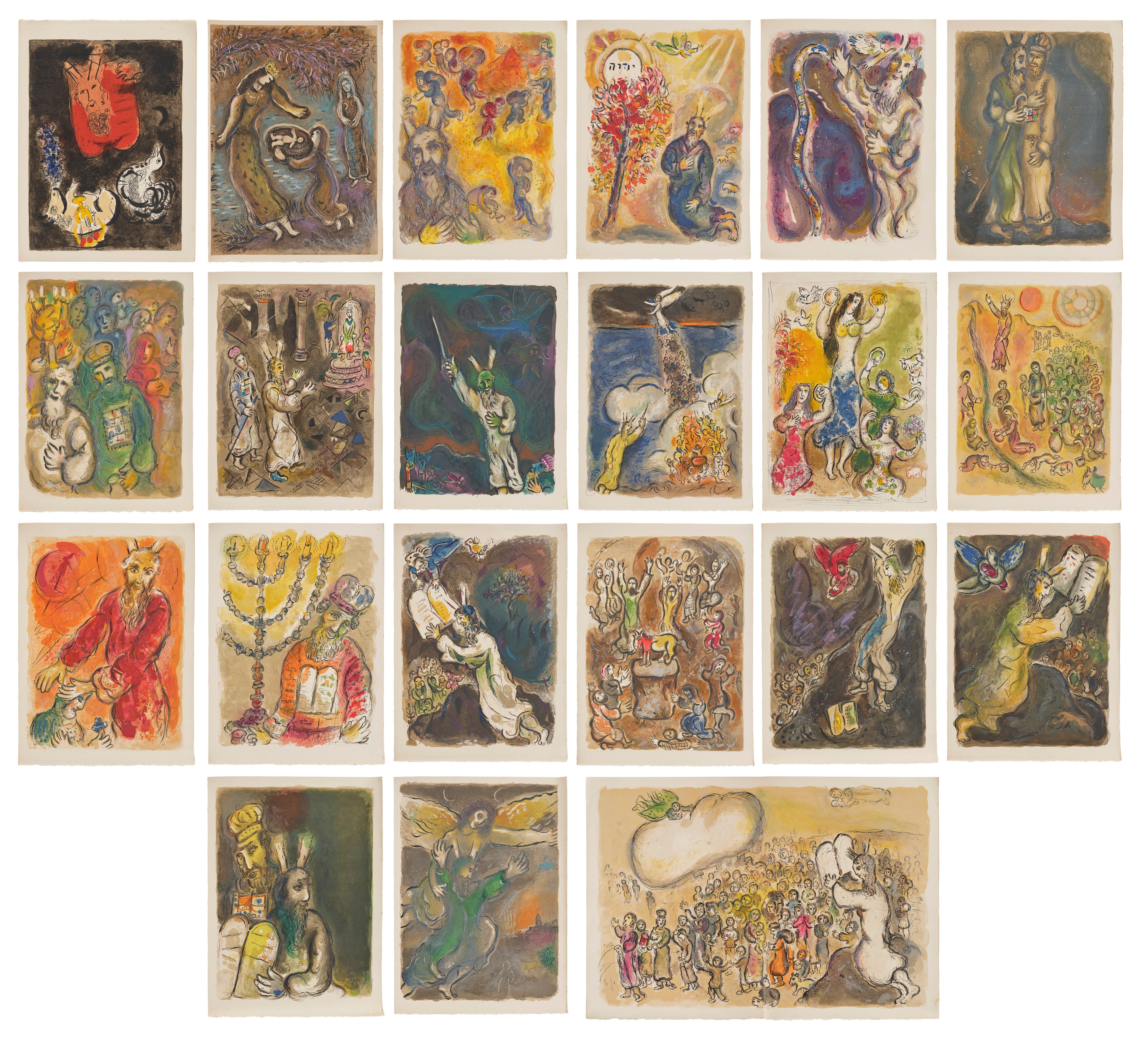Marc Chagall — The Story of the Exodus (M. 444-456, 458-461, 463, 465-467, see C. bks 64)