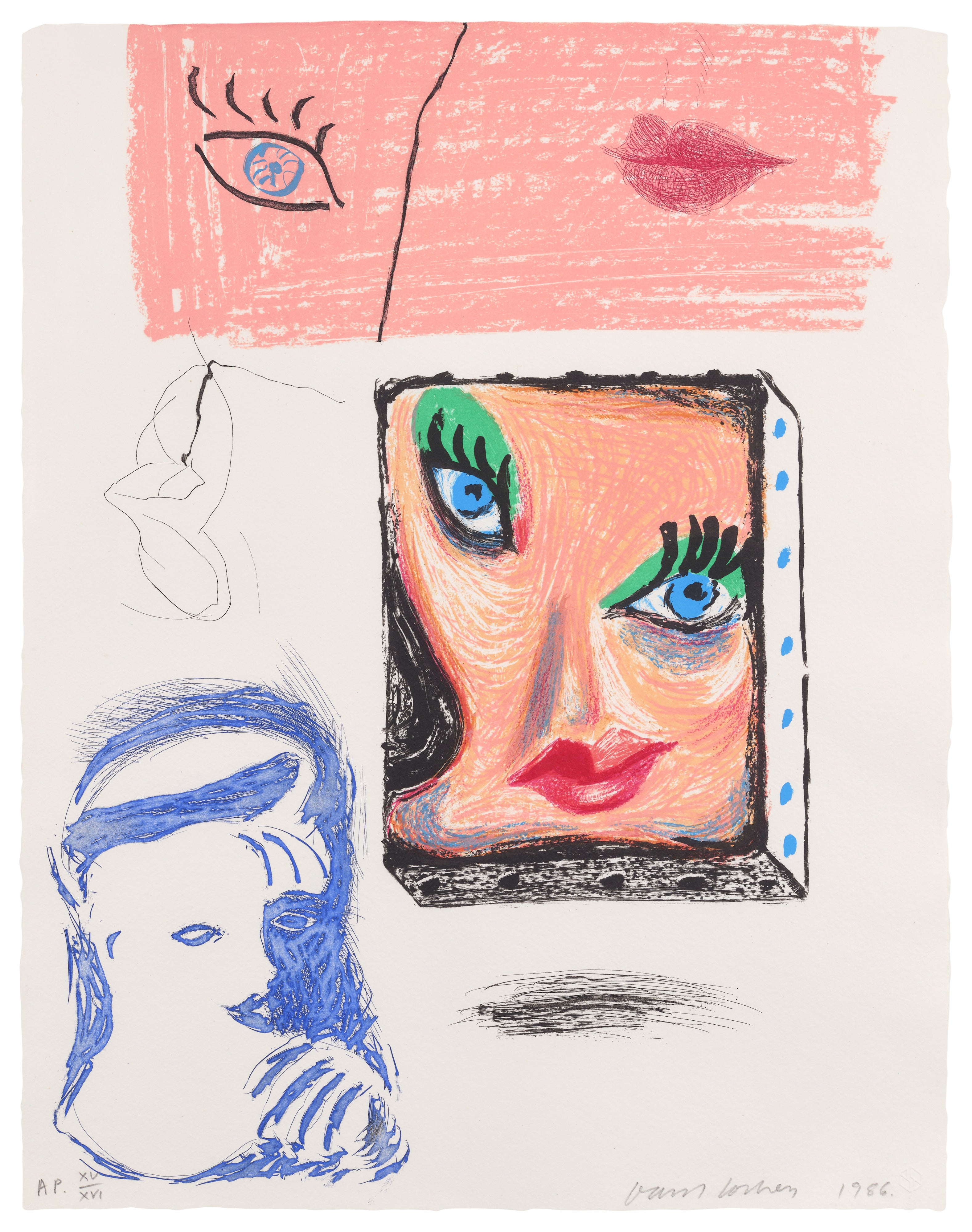David Hockney — An Image of Celia Study, from Moving Focus (M.C.A.T. 280)