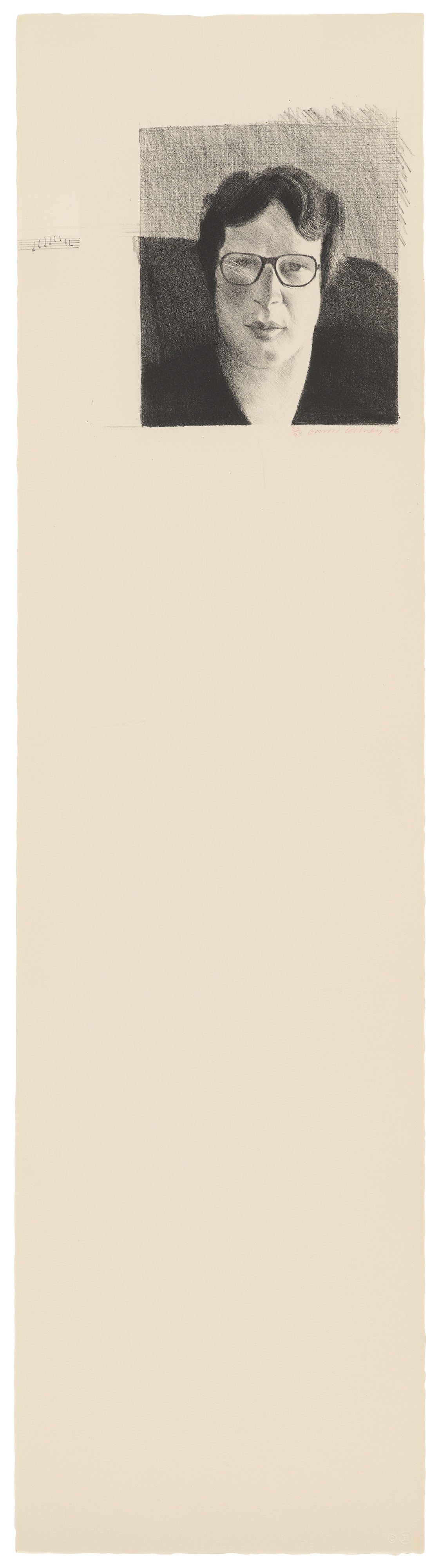 David Hockney — Michael Crichton, from Friends (G. 716, S.A.C. 182, M.C.A.T. 170)