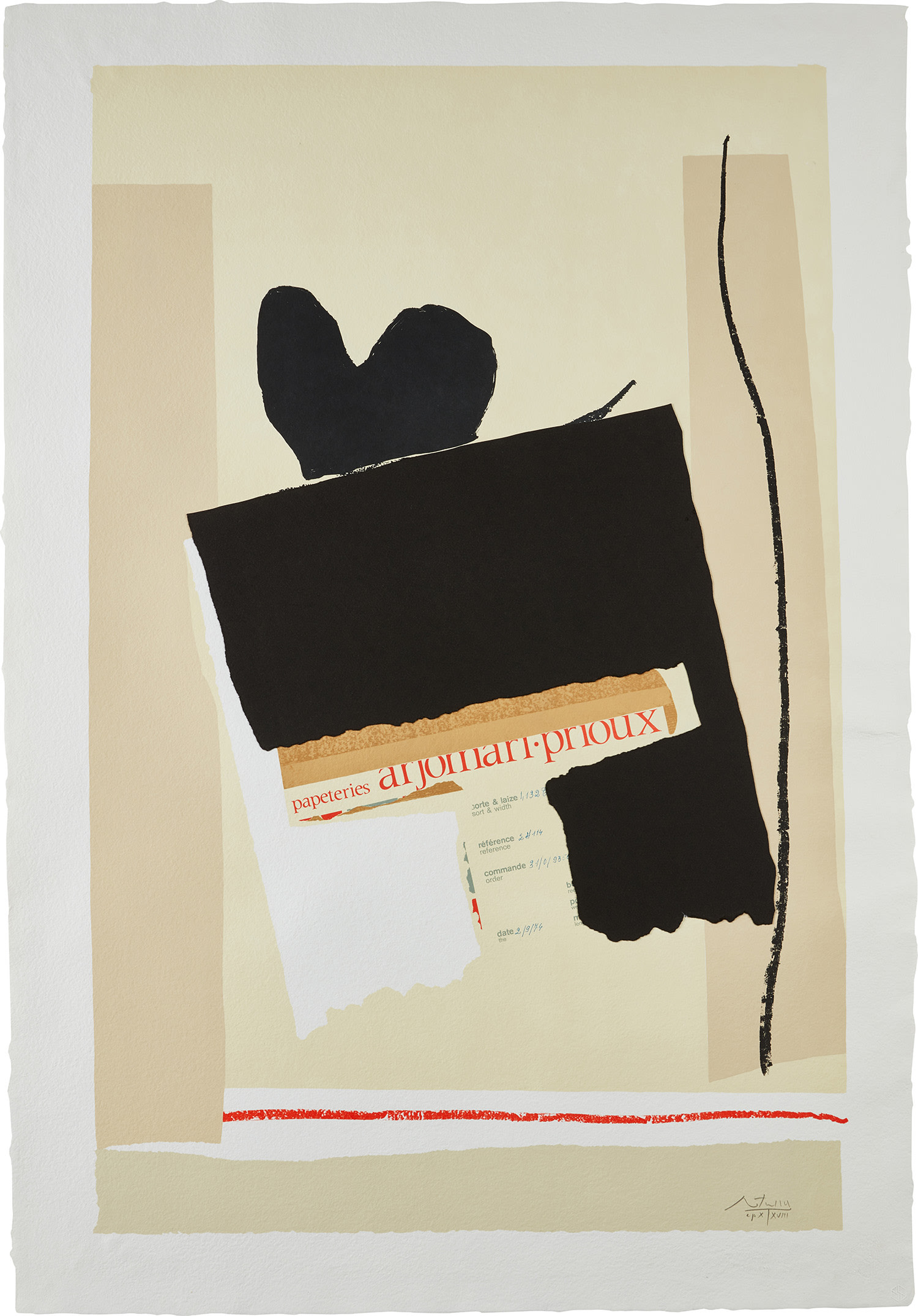 Robert Motherwell — America, La France Variations IV (T. 446, E. & B. 332)