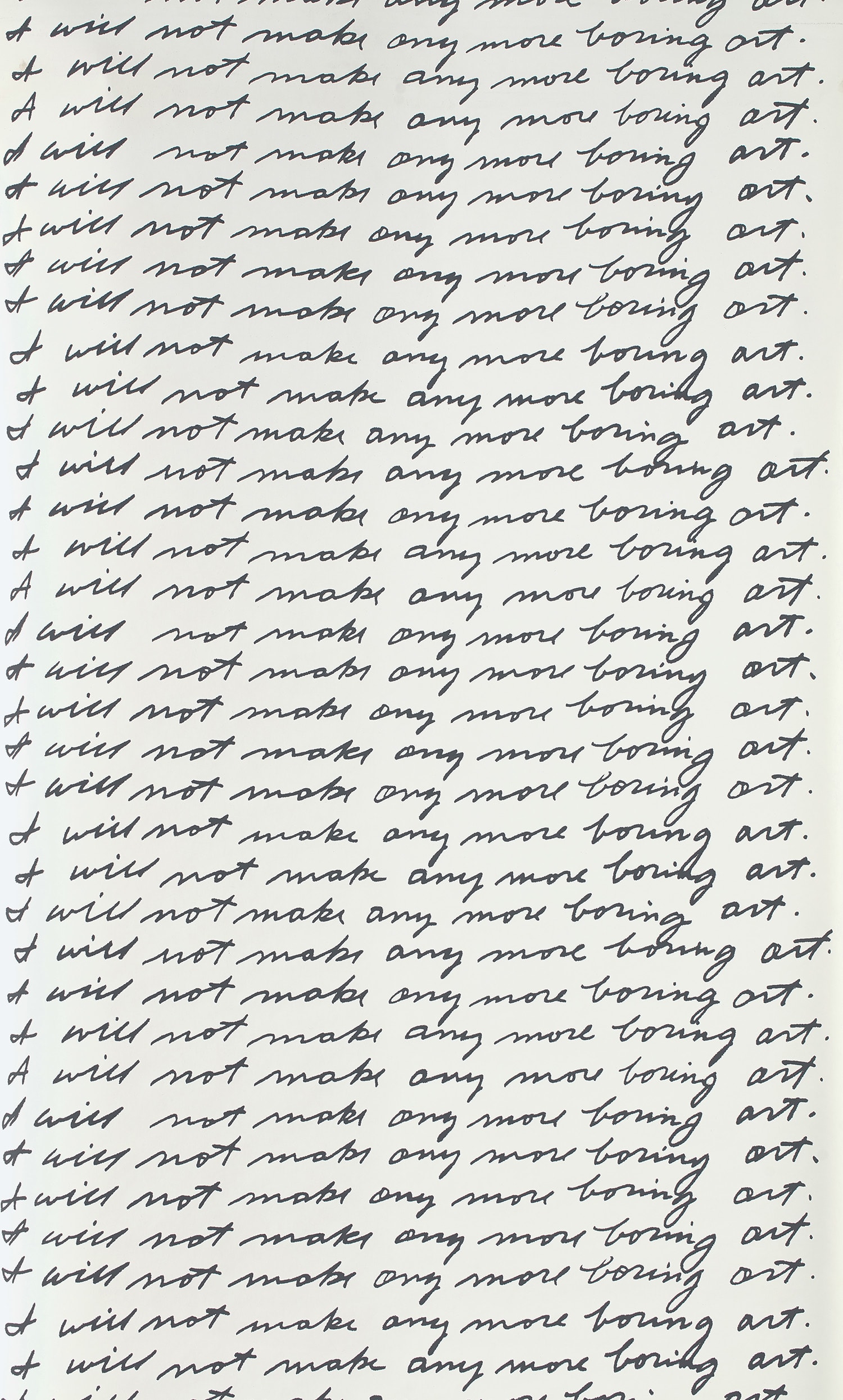 John Baldessari — I Will Not Make Anymore Boring Art (Wallpaper)